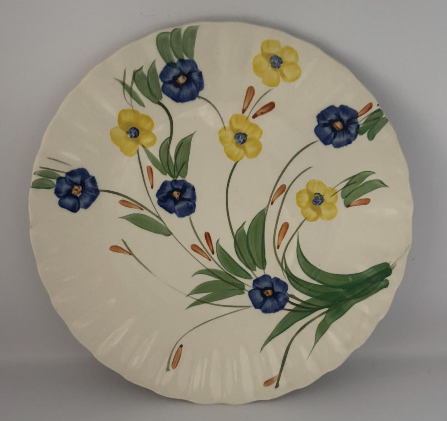 Blue Ridge Southern Potteries Dinner Plate, Summer Flowers Design, Lover Antiques and Vintage