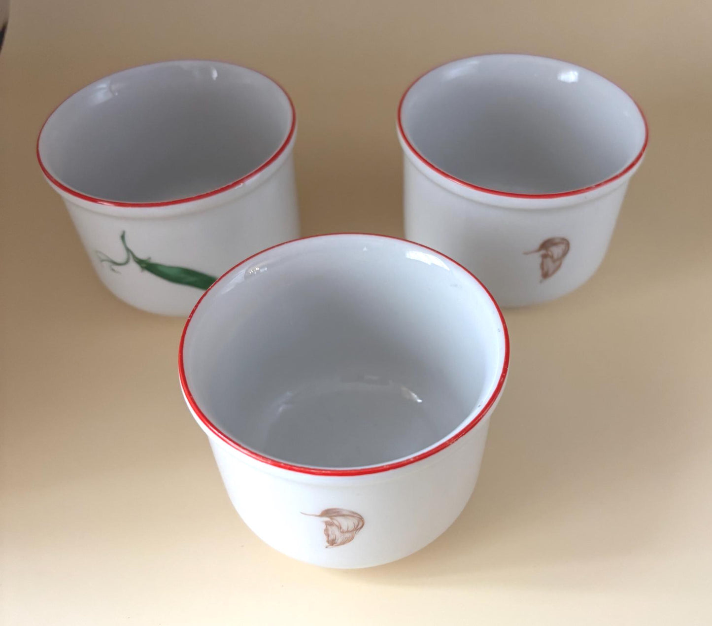 Ancap Espresso Cups Set of 3, Porcelain Sonoma Italy, Italian Ramekins, Italy Porcelain Cup
