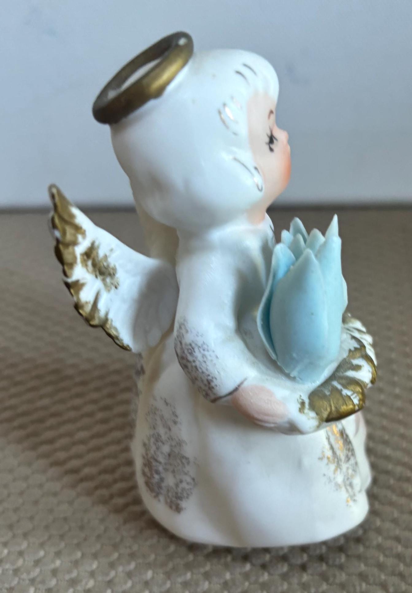 Vintage Lefton Grandma with Wings Hand Painted Porcelain January Figurine Heavenly Grandmother Grandma in Heaven Figurine Lover Antiques