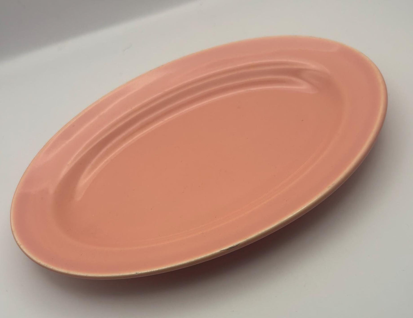 Knowles Oval Platter, Peach Plate, Lover Antiques Vintage