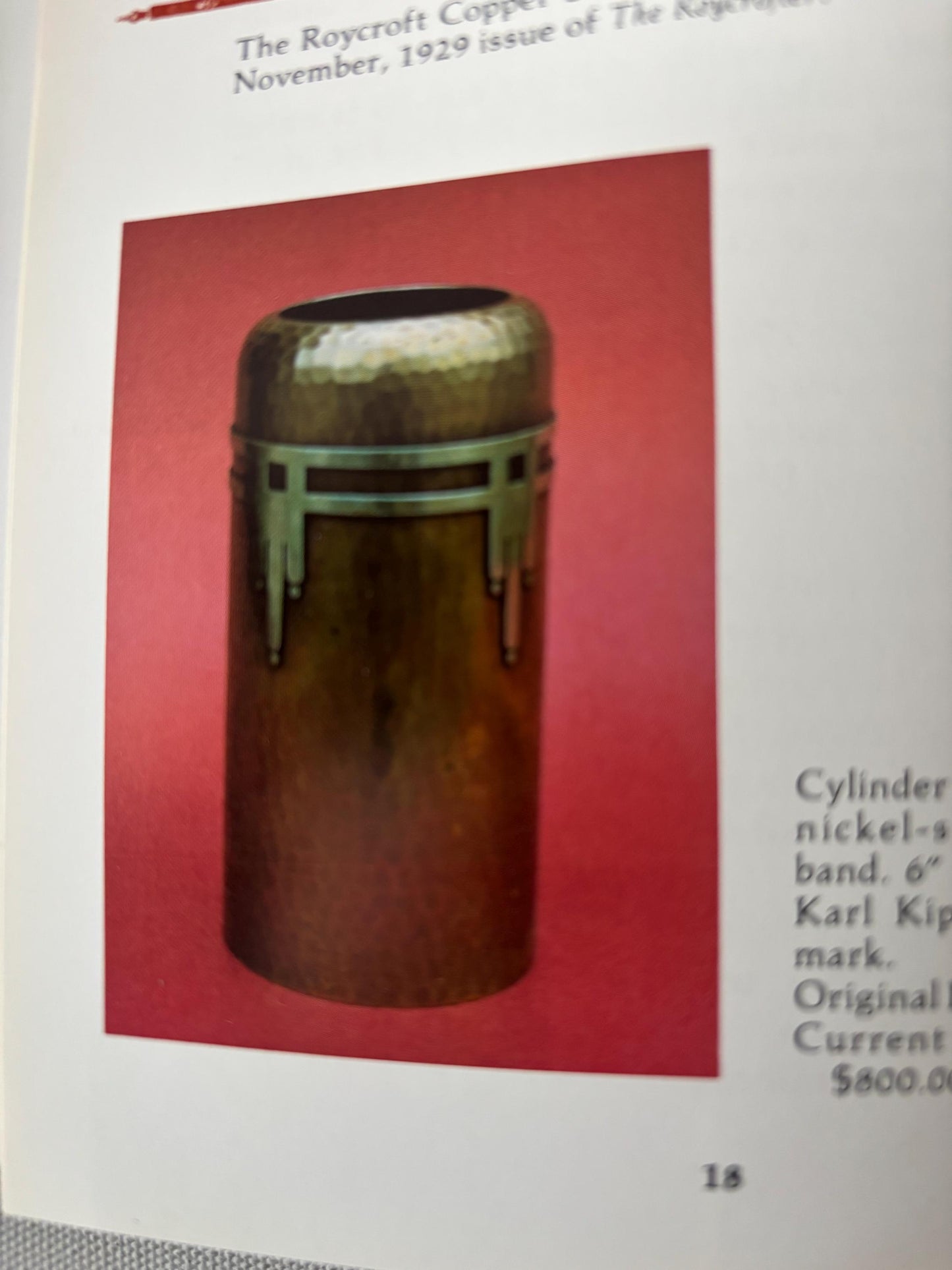 Roycroft Art Metal Book, by Kevin McConnell, Lover Antiques and Vintage