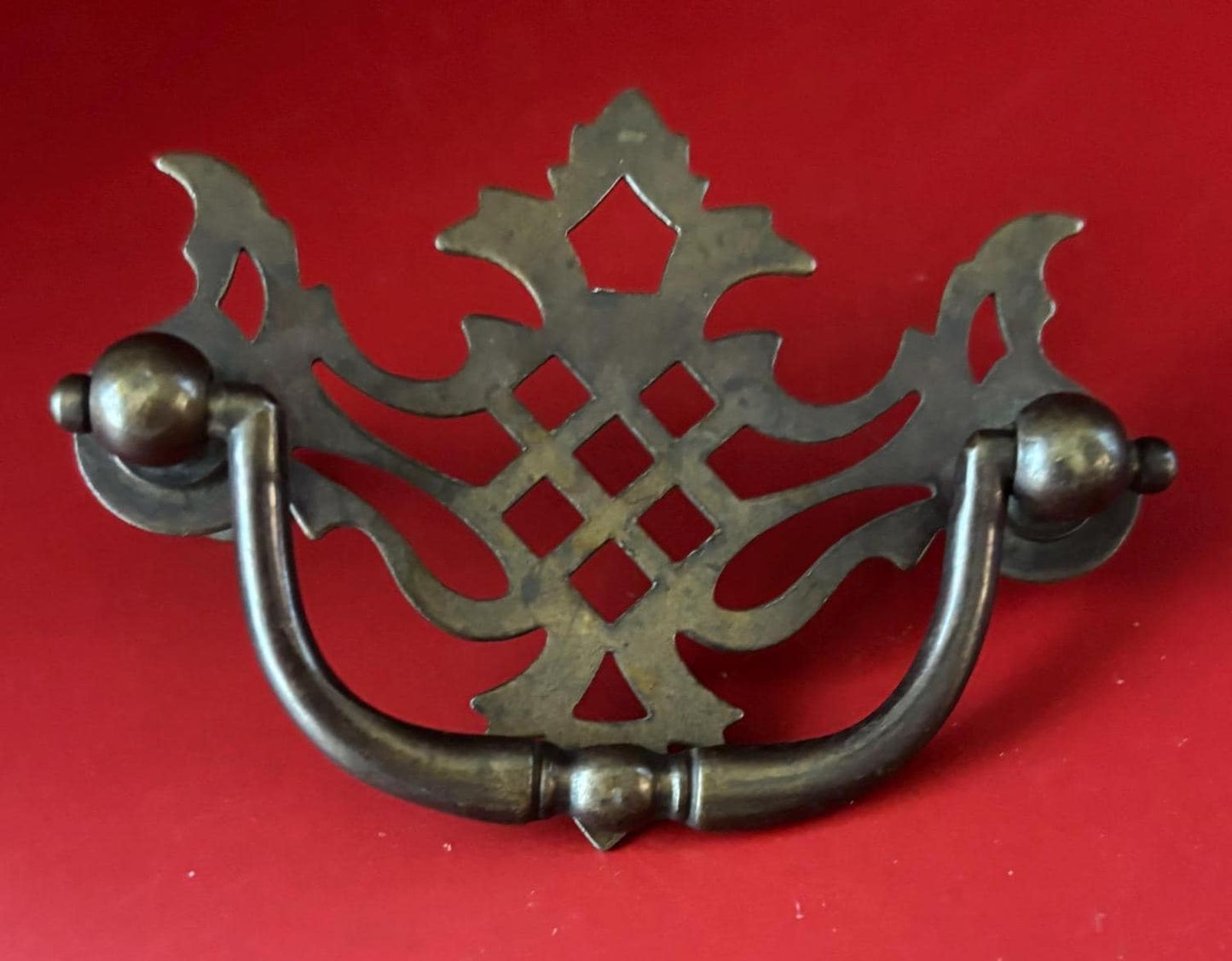 Antique Victorian Brass Eastlake Drawer Pull Angel Wing Desk Dresser Handles Drawer Pull Hardware Lover Antiques and Vintage