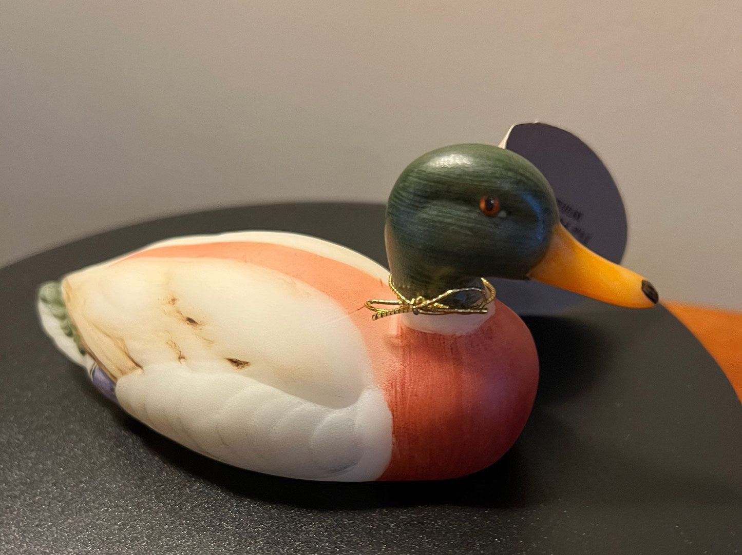 Rare Fenton Drake Mallard Figurine, Natural Animals Series Opal Satin, 5147-NM, Signed Pam D