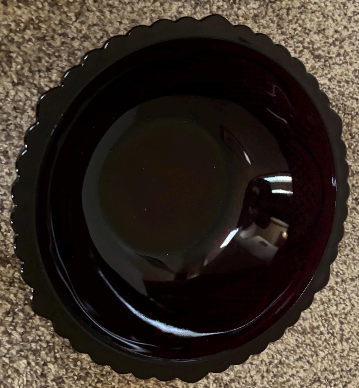 Avon Cape Cod Centennial Bowl Candy Dish Bowl Ruby Red Glass Lover Antiques and Vintage