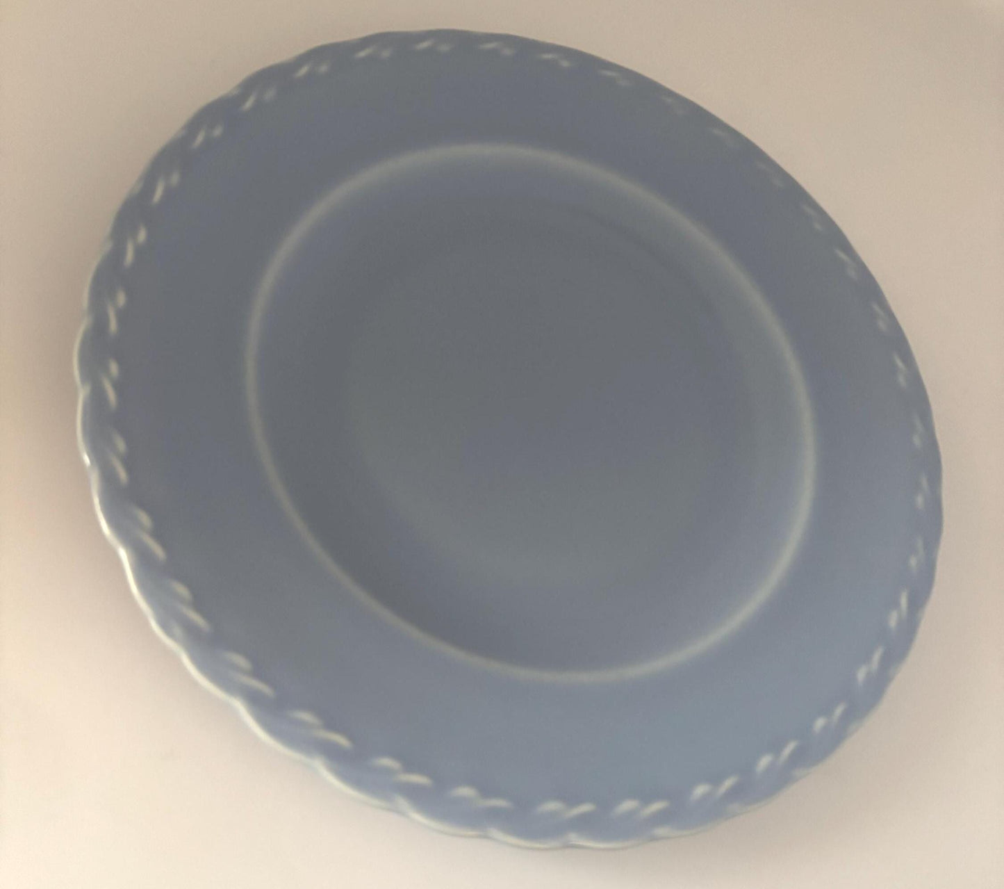 Vernon Kilns Native California Blue Bread Plate, Lover Antiques and Vintage