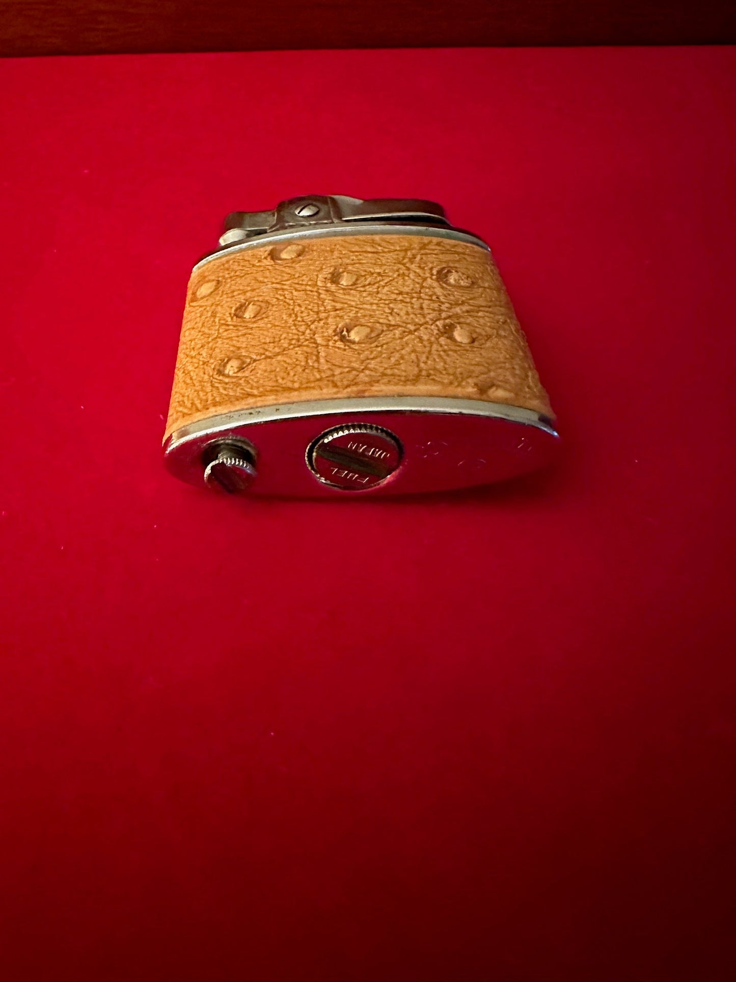 Vintage CMC Continental Fluid Automatic Lighter, Leather Wrapped Lighter, Mid Century Lighter, Lover Antiques and Vintage