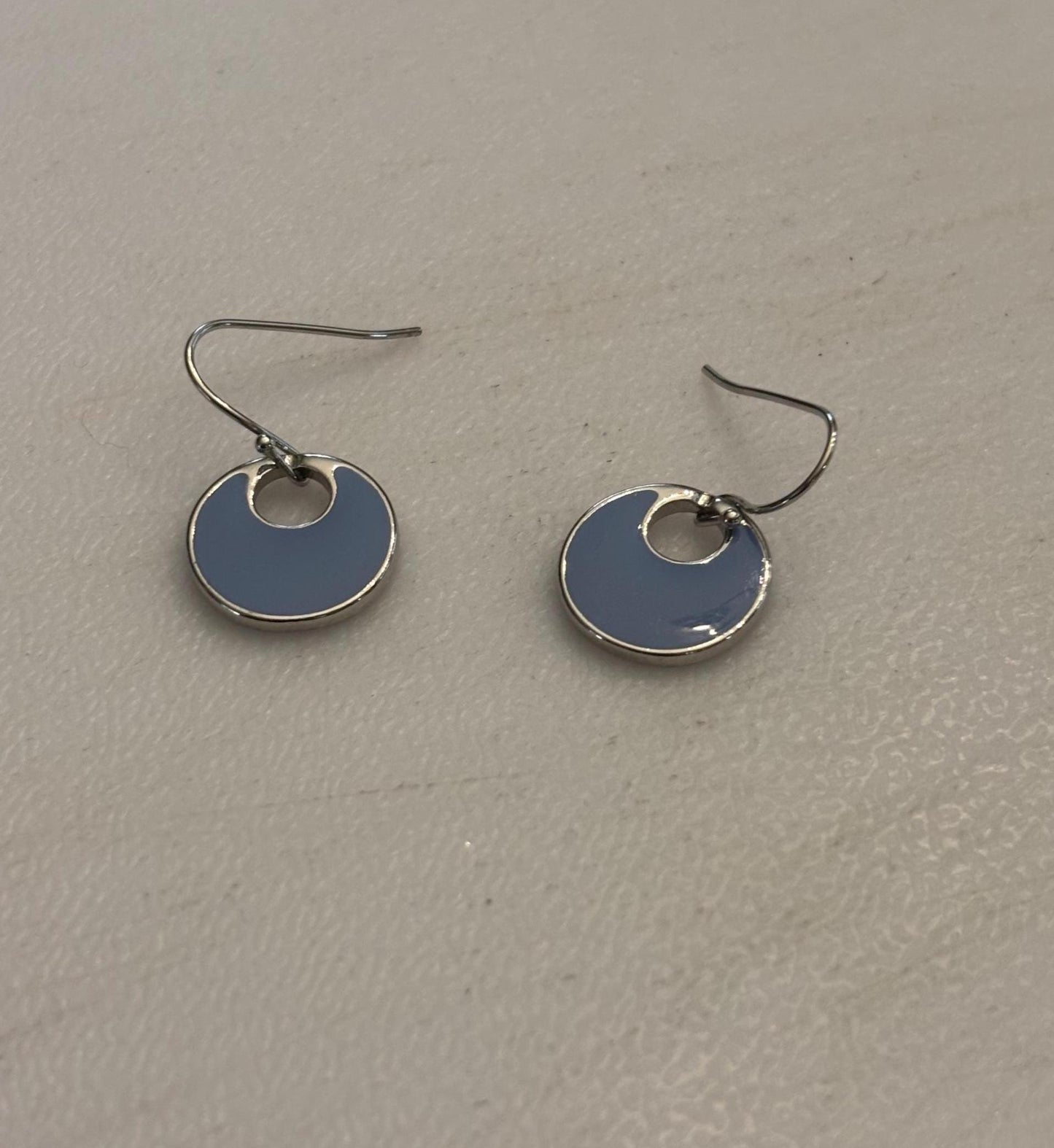 Vintage Blue Enamel & Sterling Silver Earrings Gift For Her by RLM Lover Antiques and Vintage