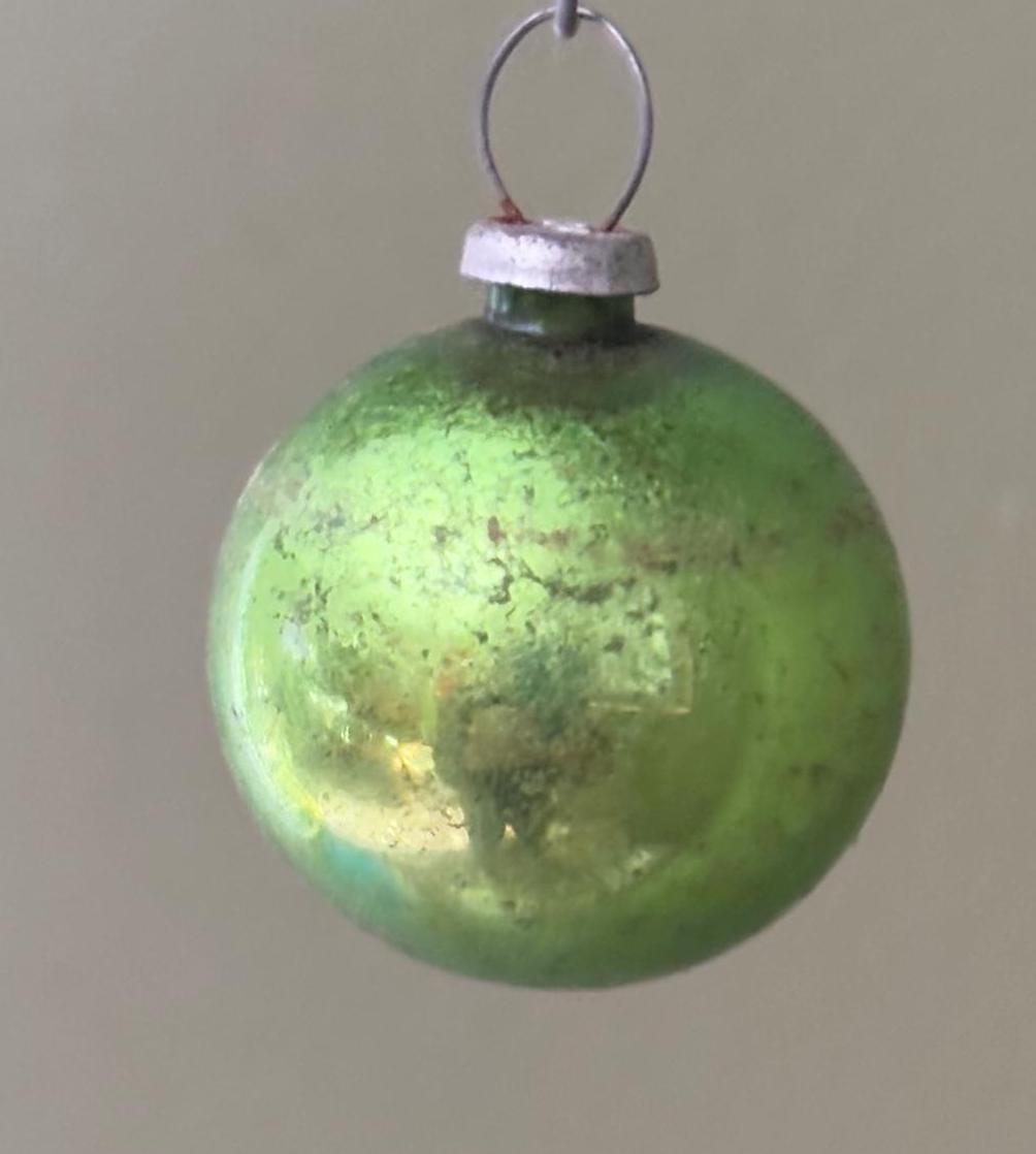 Vintage Shiny Brite Striped Ball Ornament Circle Circa 1940’s Lover Antiques and Vintage