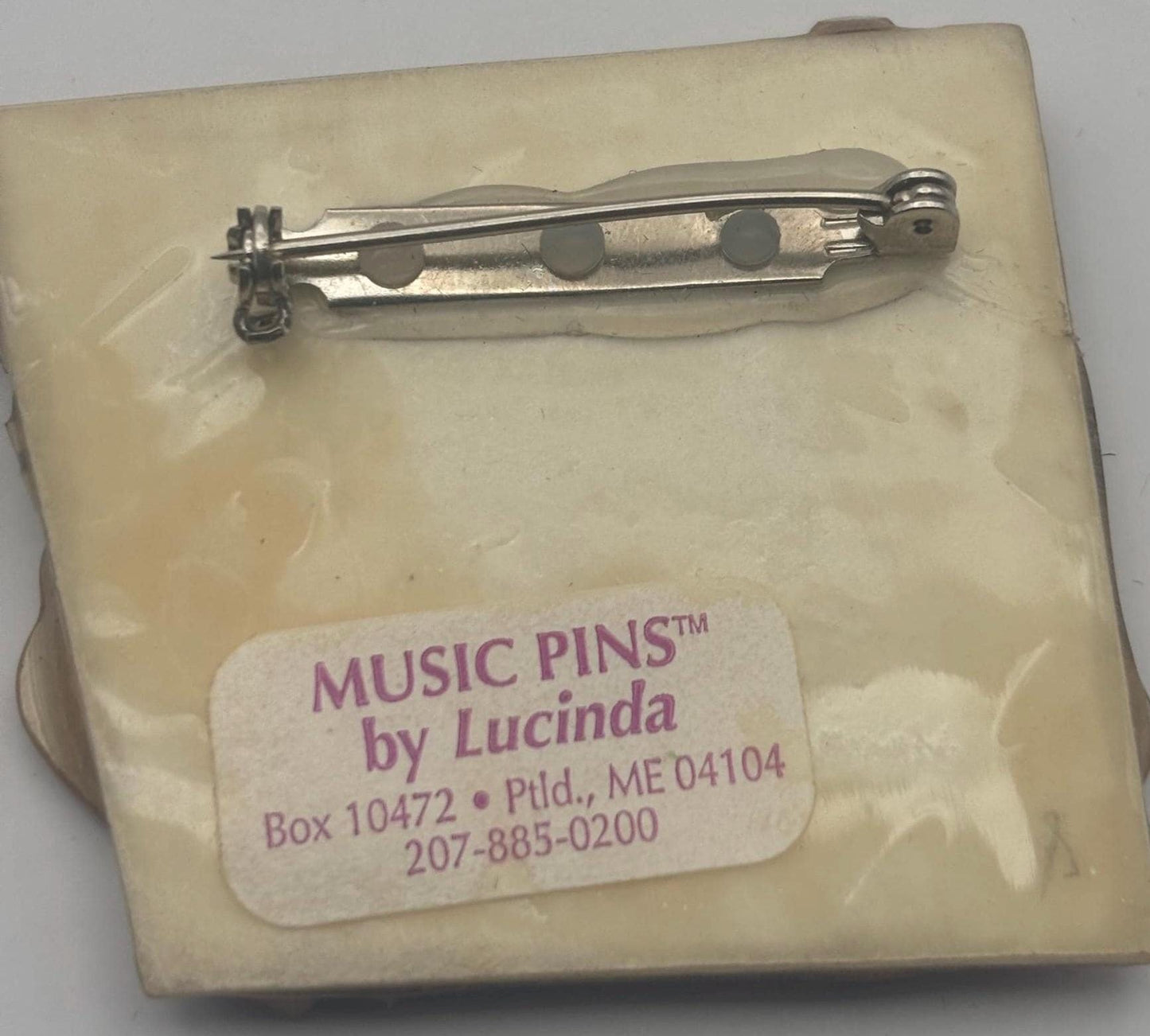 Vintage Lucinda Music Pin: Lover Antiques Collectible