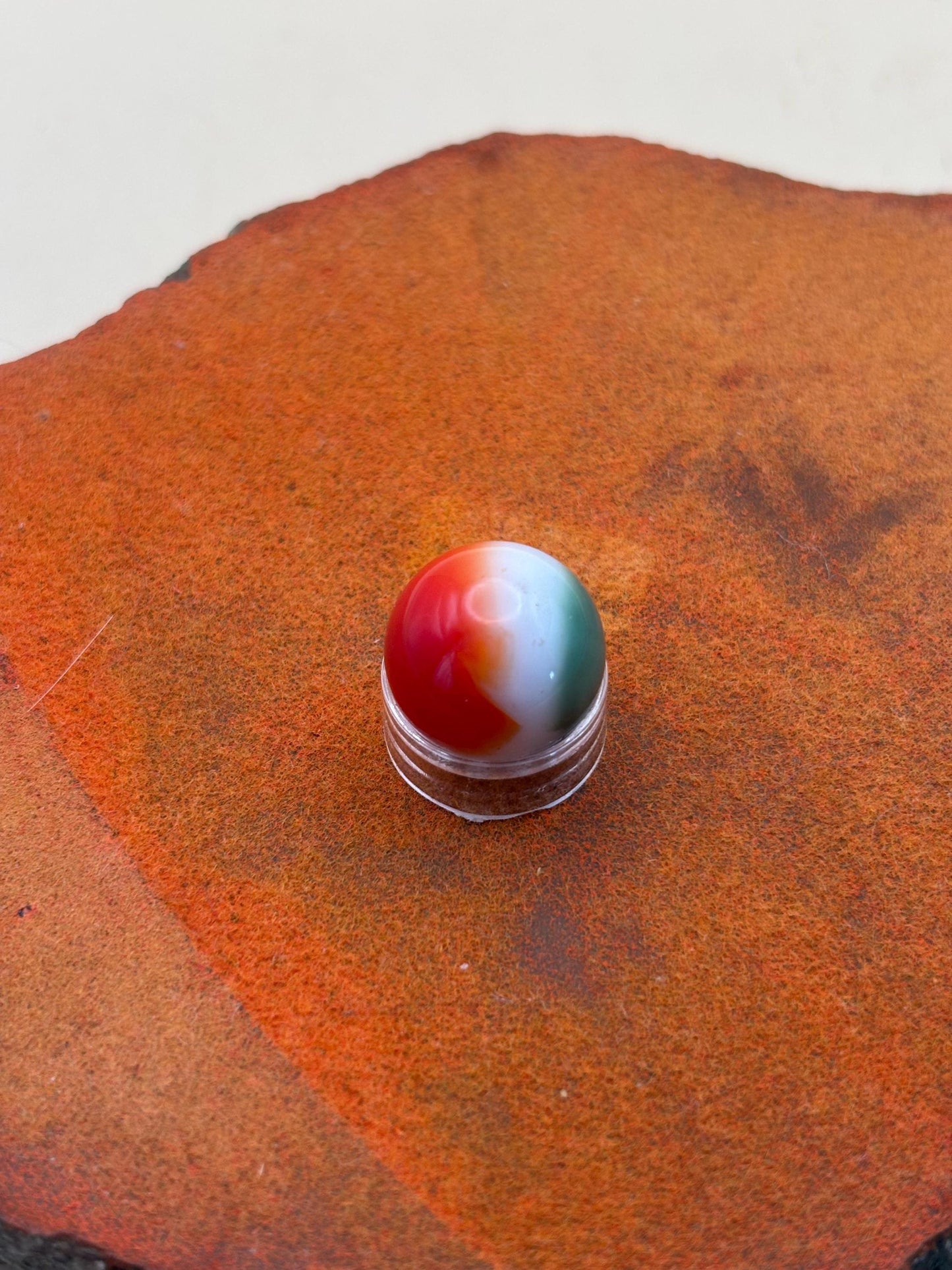 Vintage Vitro All Red Glass Marble Lover Antiques and Vintage