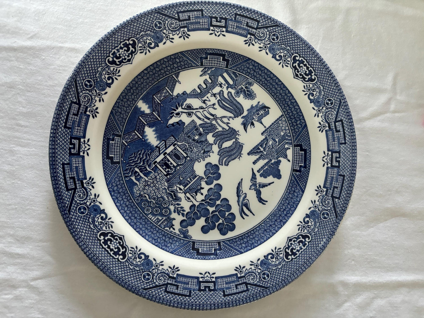 Vintage Churchill Blue Willow Dinner Plate Fine English Tableware Staffordshire Blue & White Lover Antiques and Vintage