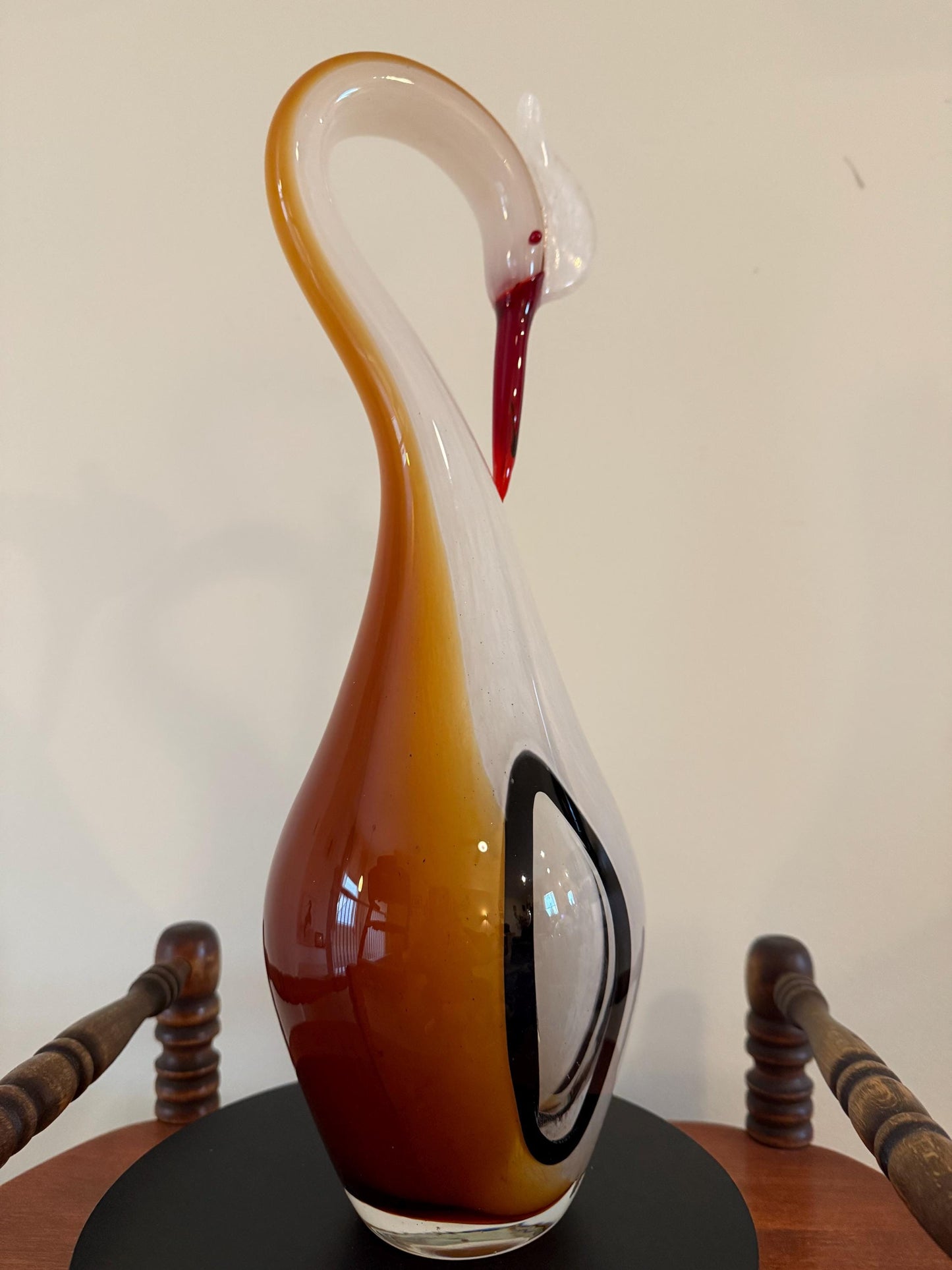 Vintage Hand Blown Glass Heron Pelican Bird Art Murano Style Glass Bird Art Lover Antiques and Vintage