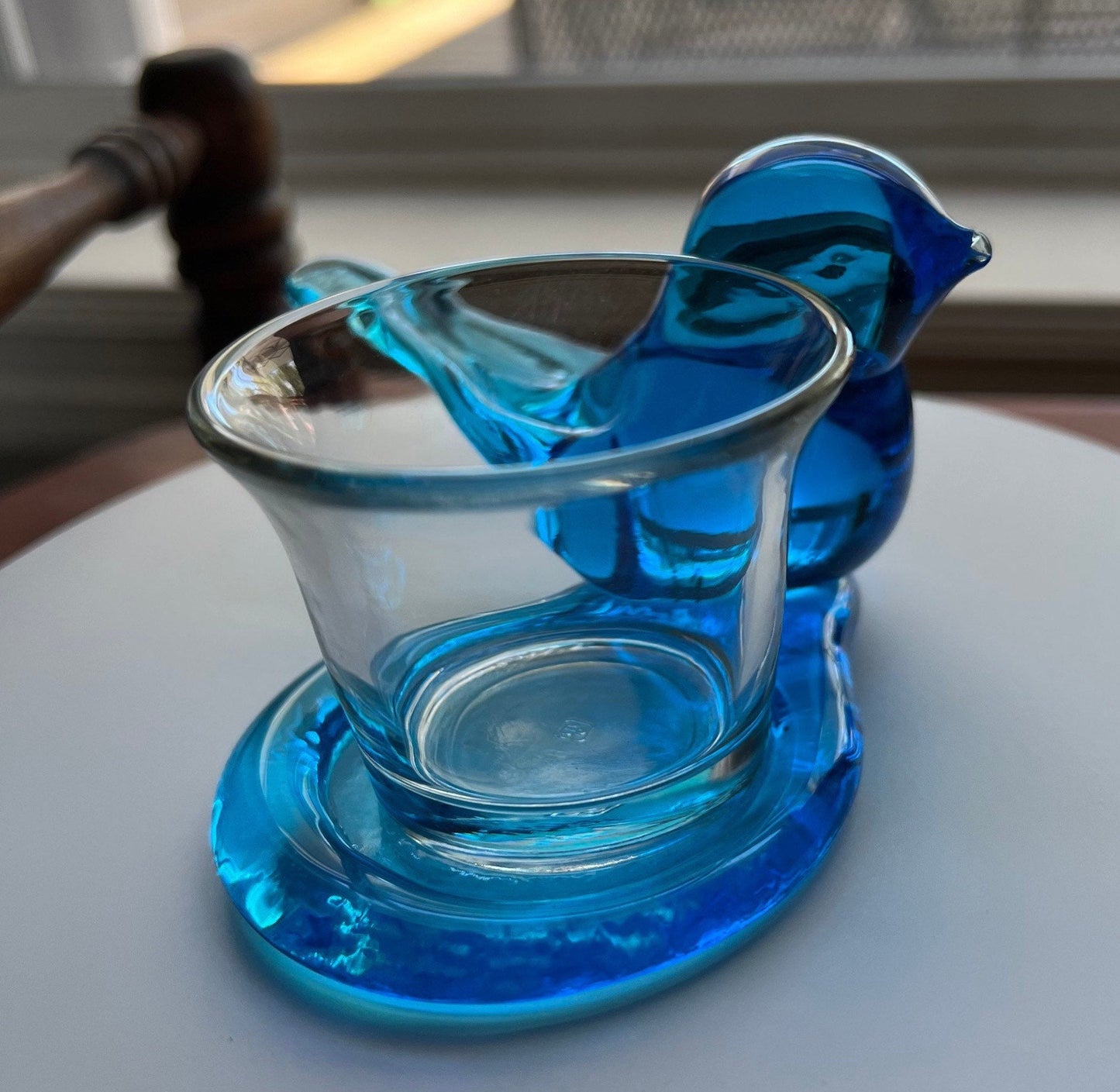 Vintage Bluebird of Happiness signed by W. Ward, dated 1993 Art Glass Artwork Bluebirds blue bird