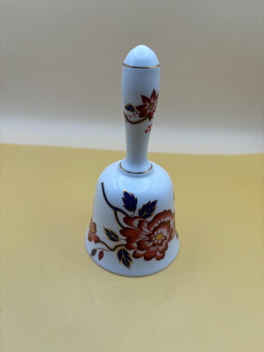 Vintage Staffordshire England Bell with Floral Design Porcelain Bell Lover Antiques and Vintage