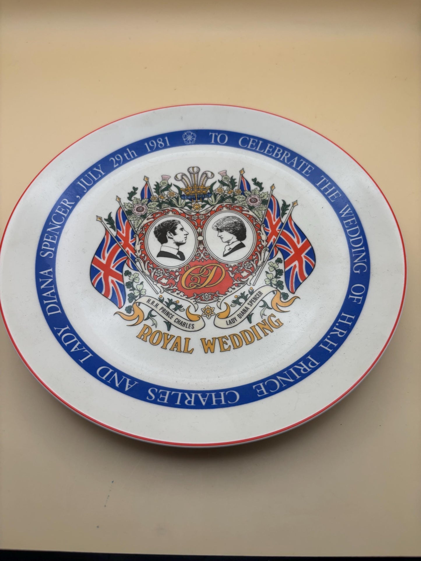 Vintage Wedgwood Royal Wedding Collection Plate 1981 Etruria & Barlaston Wedding of Prince Charles Princess Diana Made in England