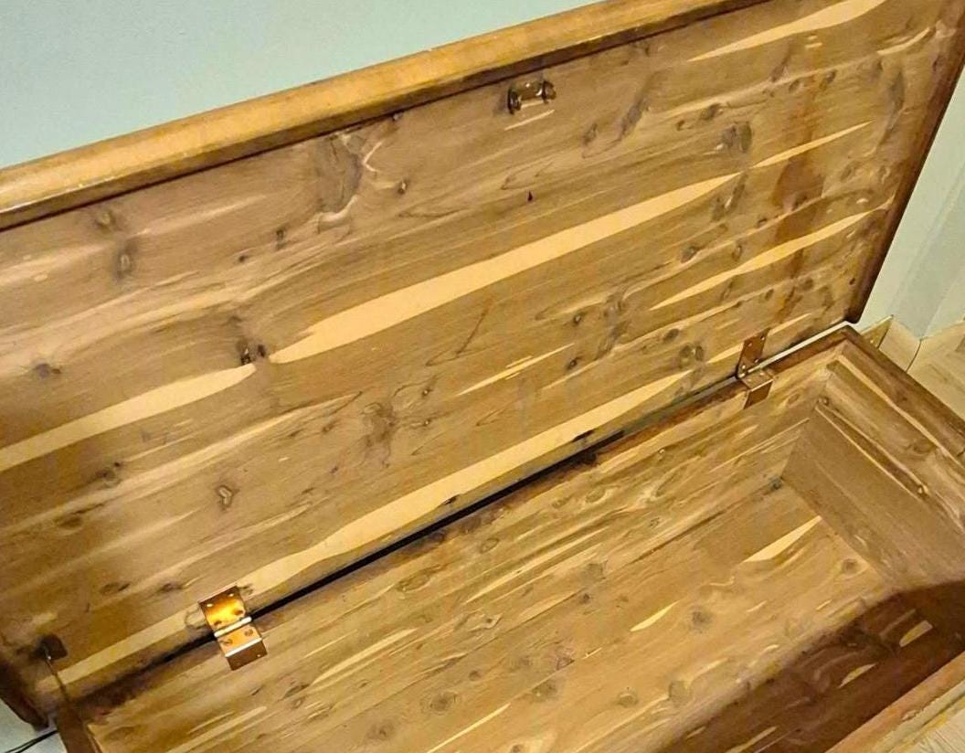 Antique Hope Chest Cedar Chest with Feet Lover Antiques and Vintage
