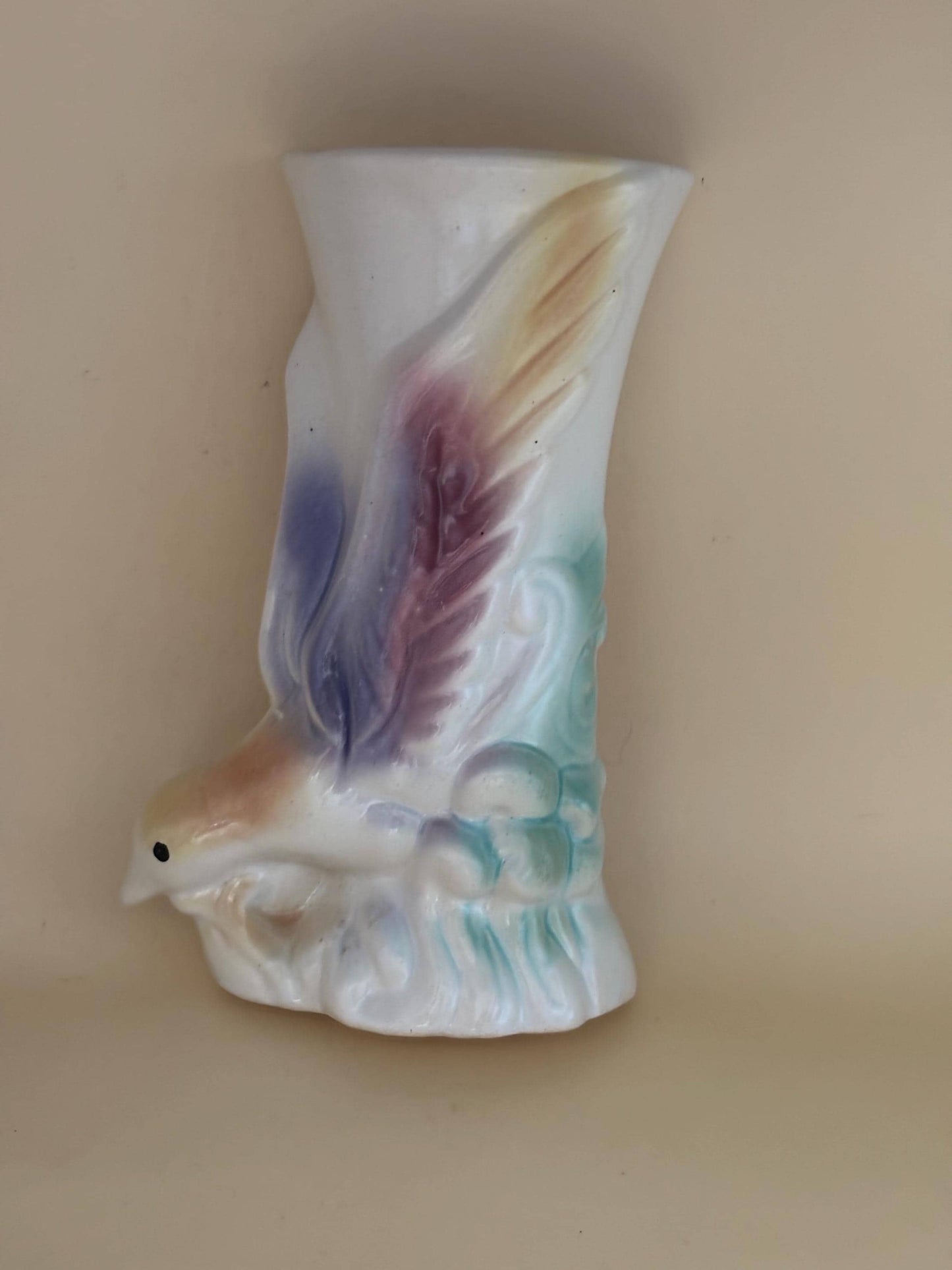 Vintage Morton Pottery Bird of Paradise Wall Pocket, Lover Antiques and Vintage