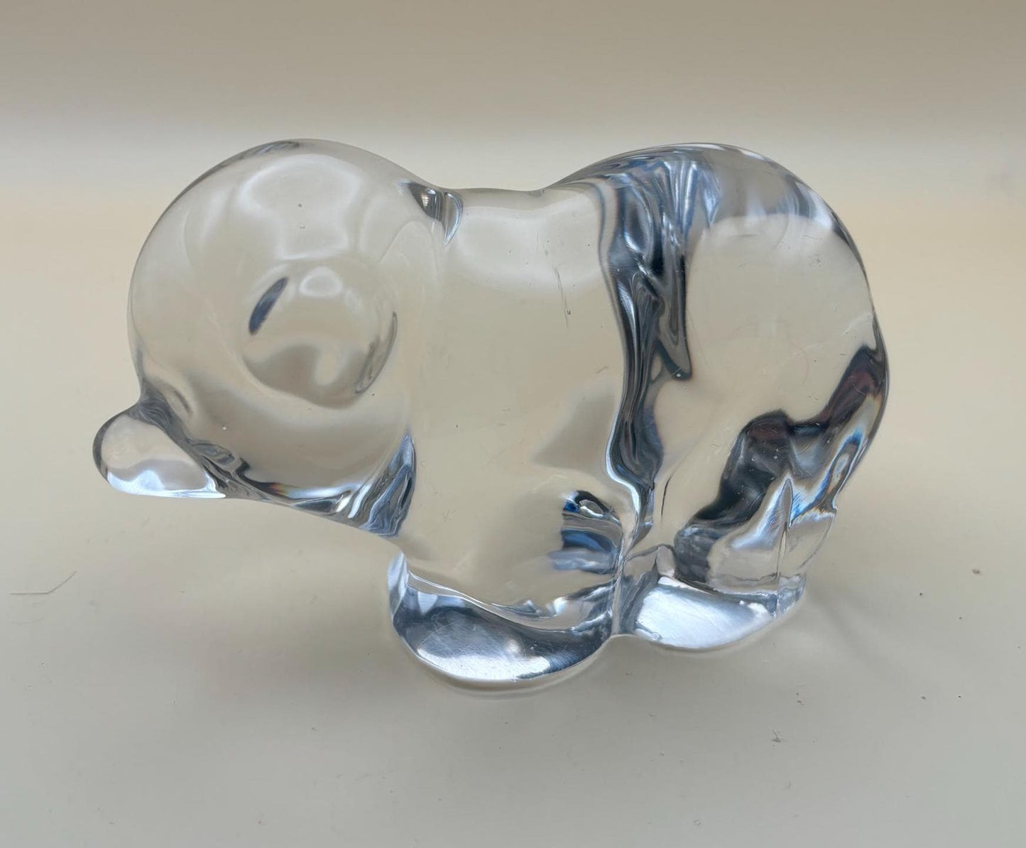 Vintage Glass Bear Cub Glass Animal Glass Art Paperweight Lover Antiques and Vintage