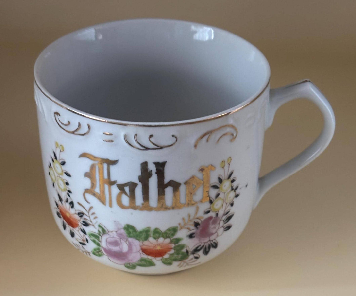 Victorian Fathers Ceramic Cup, Dads Cup, Lover Antiques and Vintage
