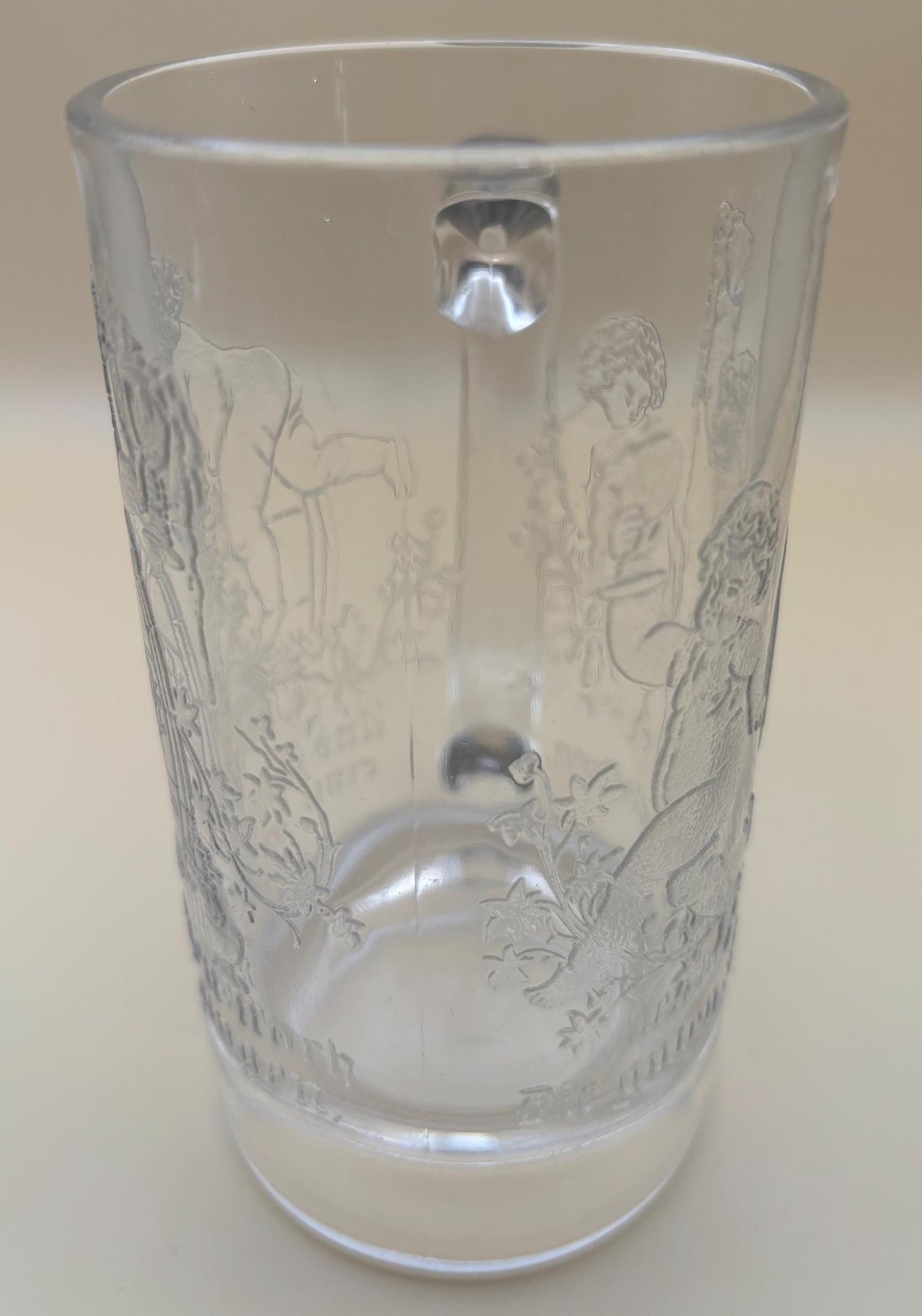 Vintage German Glass Beer Mug Ladies Dancing Made in Germany Lover Antiques and Vintage
