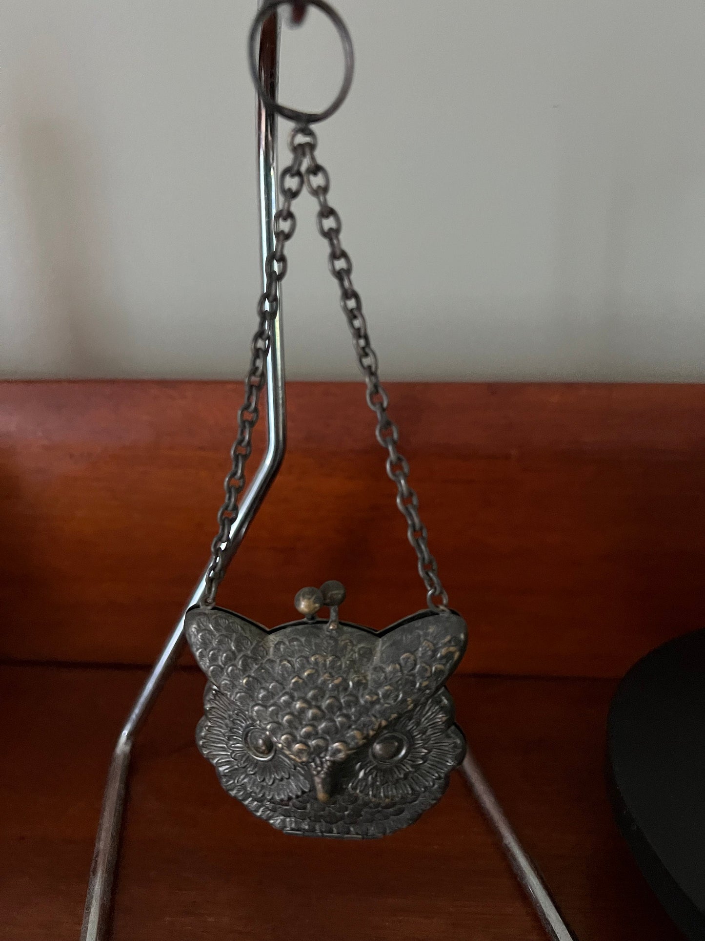 Antique 1904 World's Fair Owl Coin Purse - St. Louis Expo Trinket