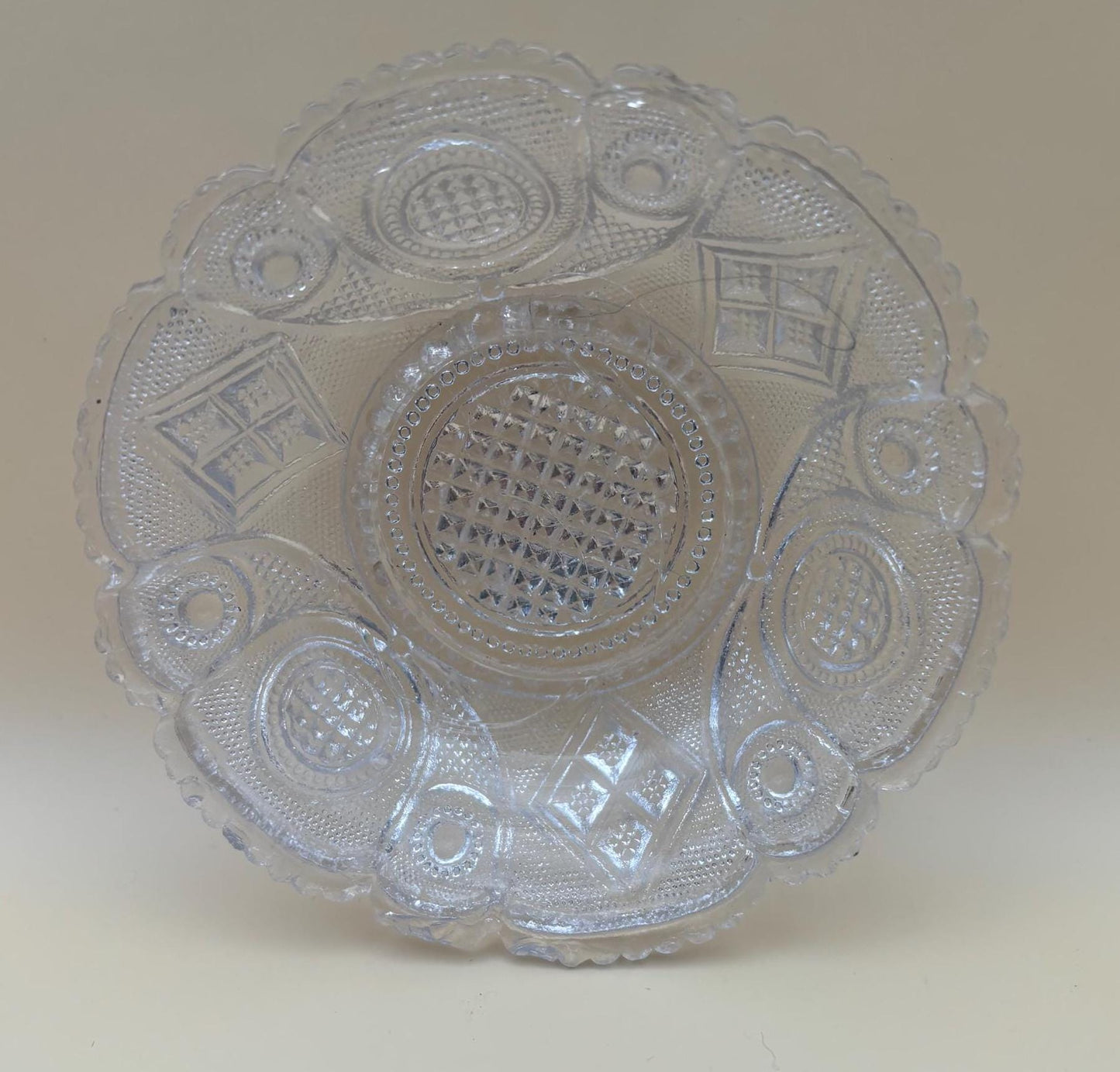 Vintage Peacock Crystal Glass Dish Nut or Candy Dish Serving Dish Lover Antiques and Vintage