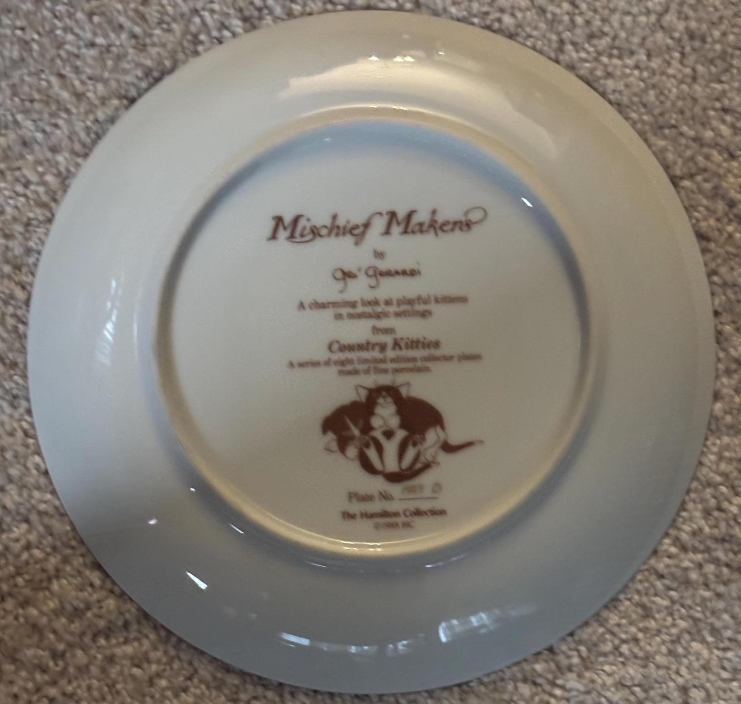 Hamilton Collection Cat Plate, Mischief Makers Cats, Number , Lover Antiques and Vintage