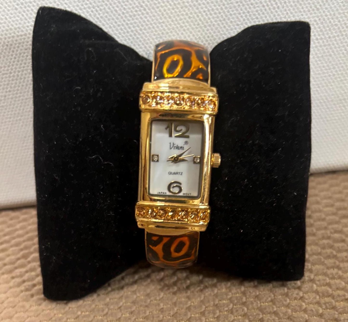 Vintage Vivian Quartz Watch Cuff Bangle Style Women's Watch Lover Antiques and Vintage