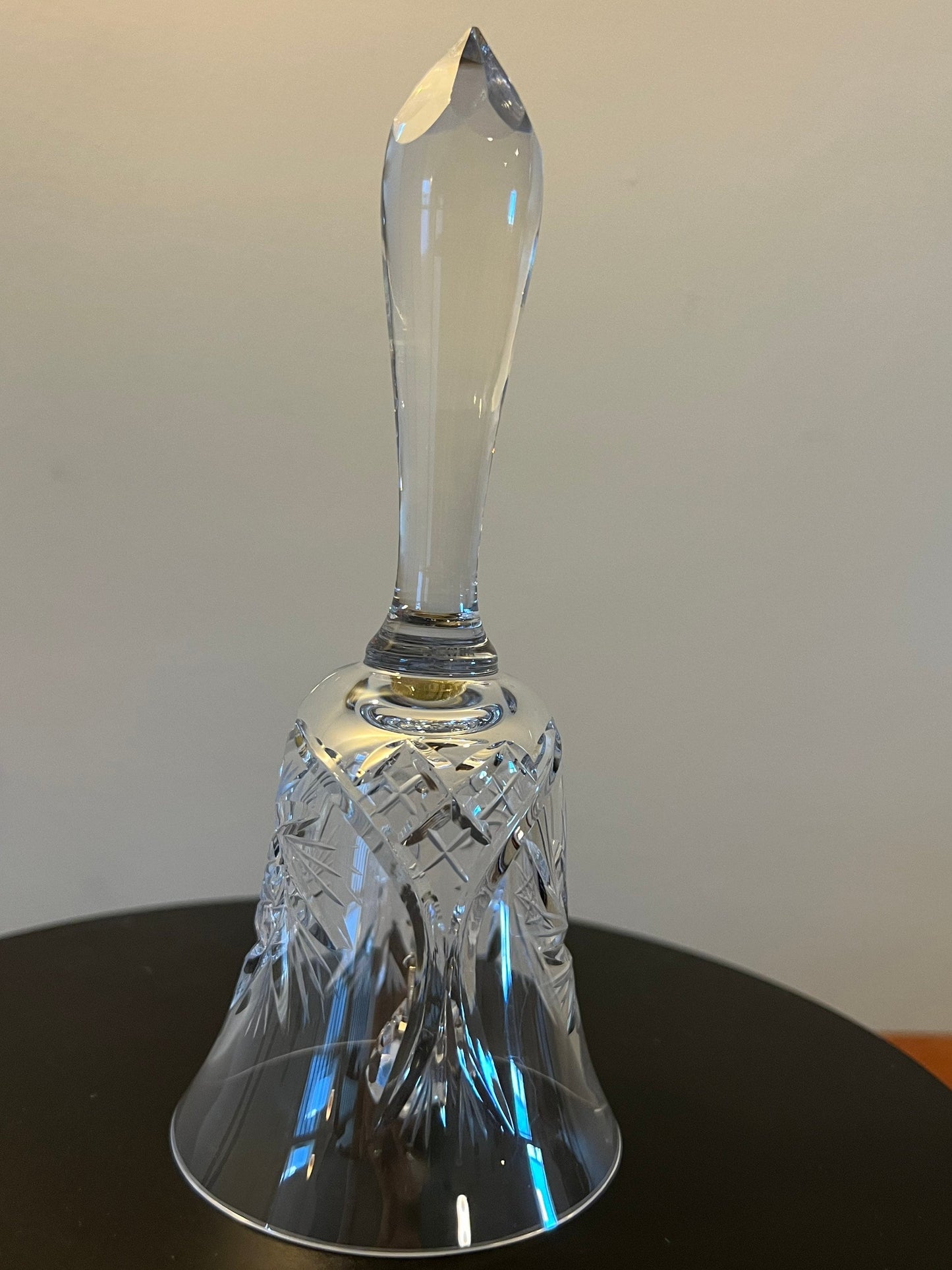 Vintage Crystal Cut Glass Bell Star of David Heavy Glass Bells Lover Antiques and Vintage