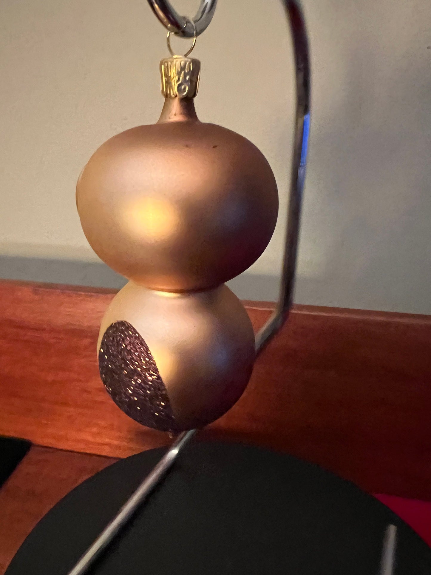 Vintage Gold Owl Ornament: Made in Czechoslovakia, 4" Tall