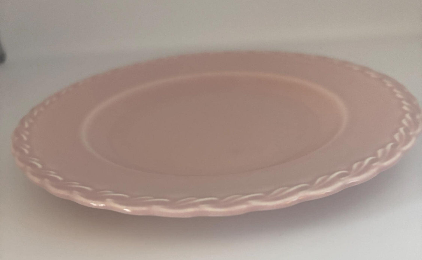 Vernon Kilns Native California Pink Plate, Lover Antiques and Vintage