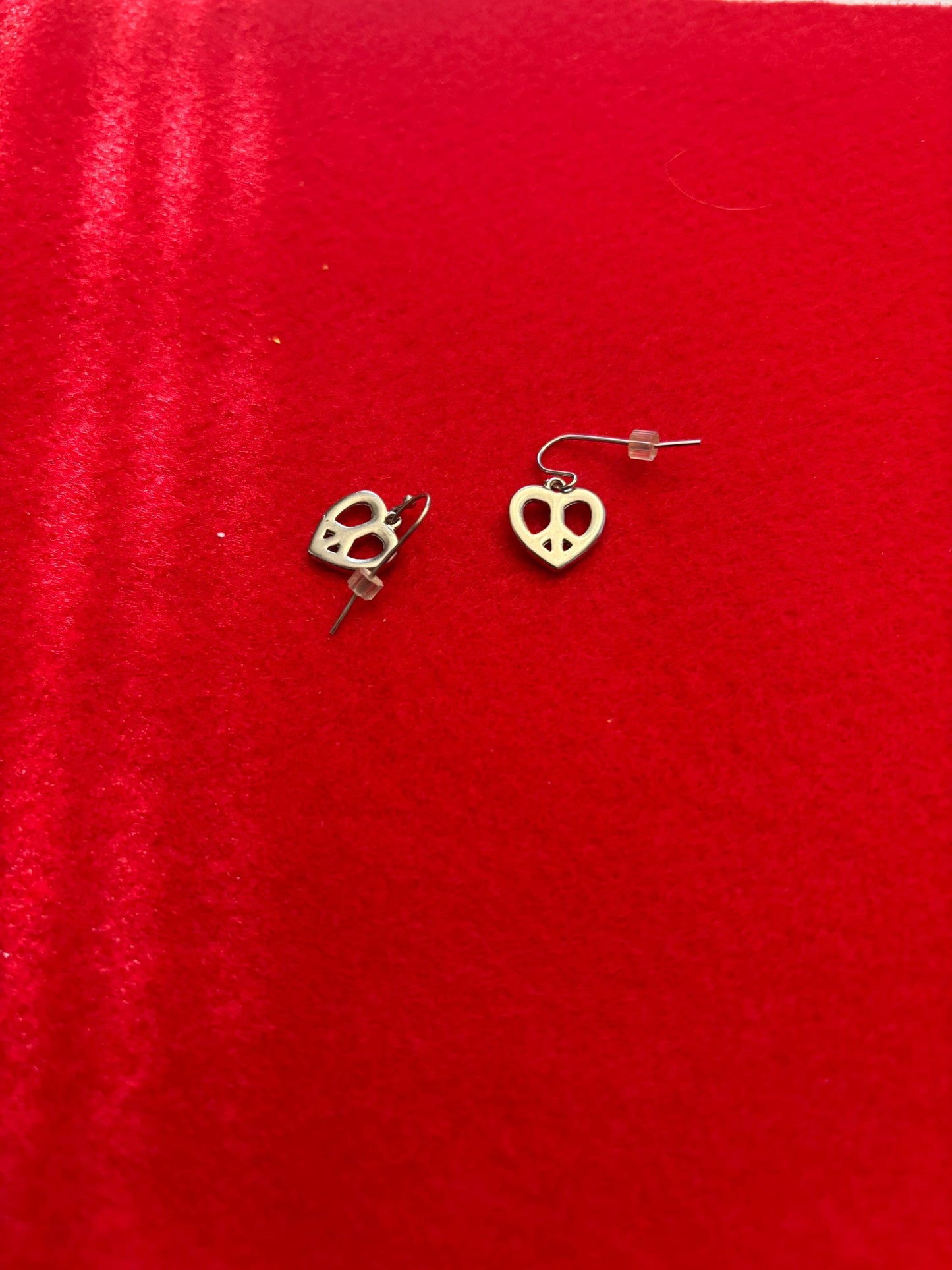 Heart Shaped Pretzel Silver Earrings, Lover Antiques and Vintage