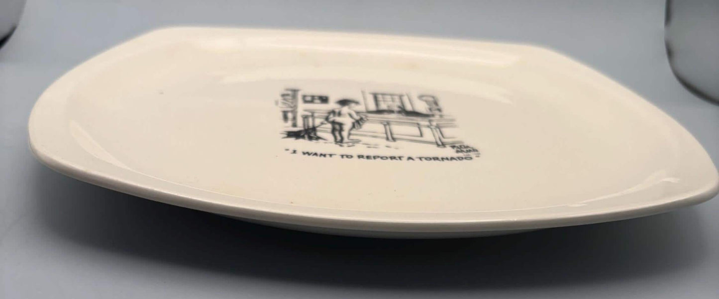 Paden City Pottery Plate Signed by Bernad Peter Arno, Select From 3 Designs, Lover Antiques and Vintage
