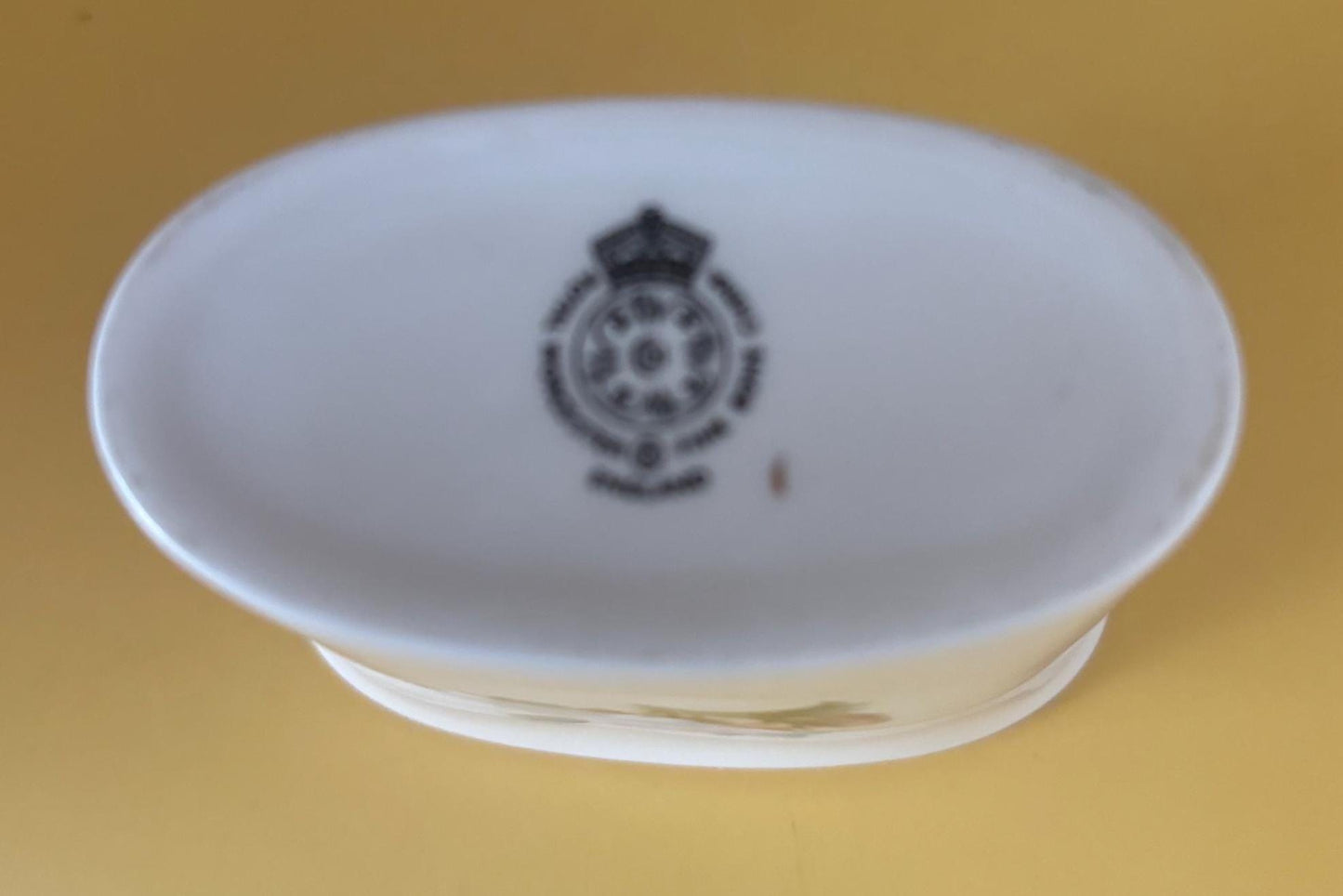 Vintage Royal Worcester of England Porcelain Toothpick Holder Hand Painted Violets Pattern Fine Bavarian China Lover Antiques and Vintage