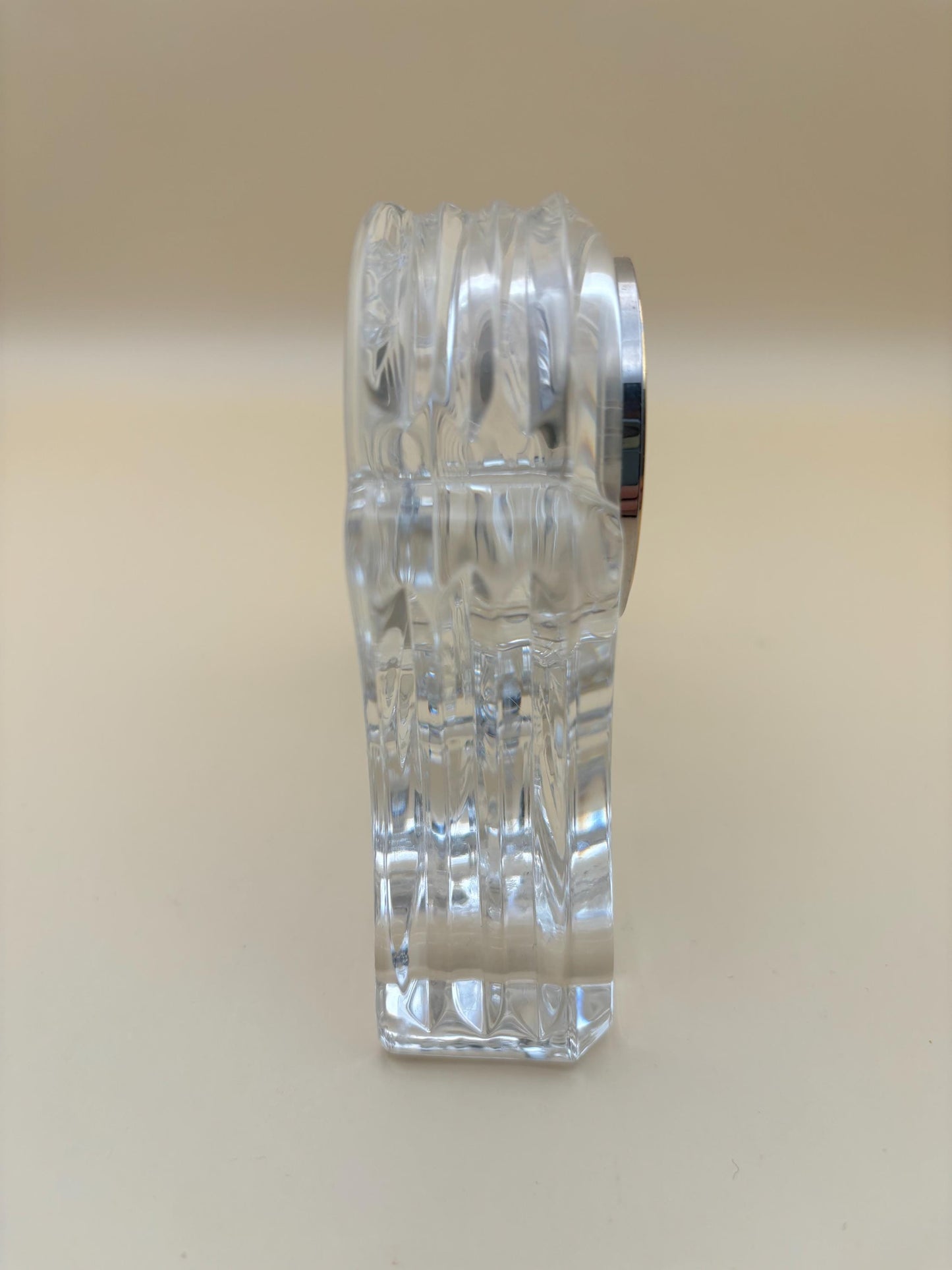 Vintage Waterford Crystal Mantle Clock Ireland Glass Time Piece Excellent Condition Lover Antiques and Vintage