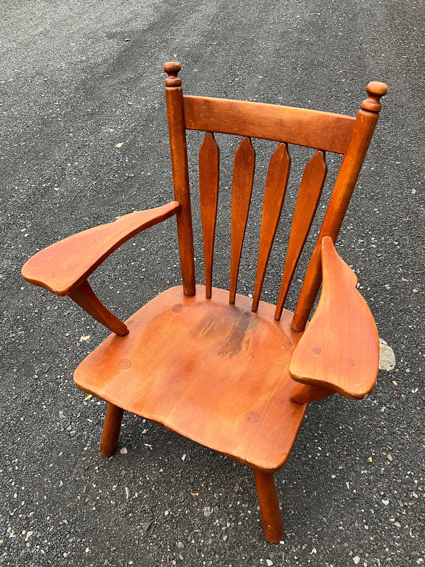 Vintage Cushman Colonial Searsburg Chair, Round Post Accent Chair