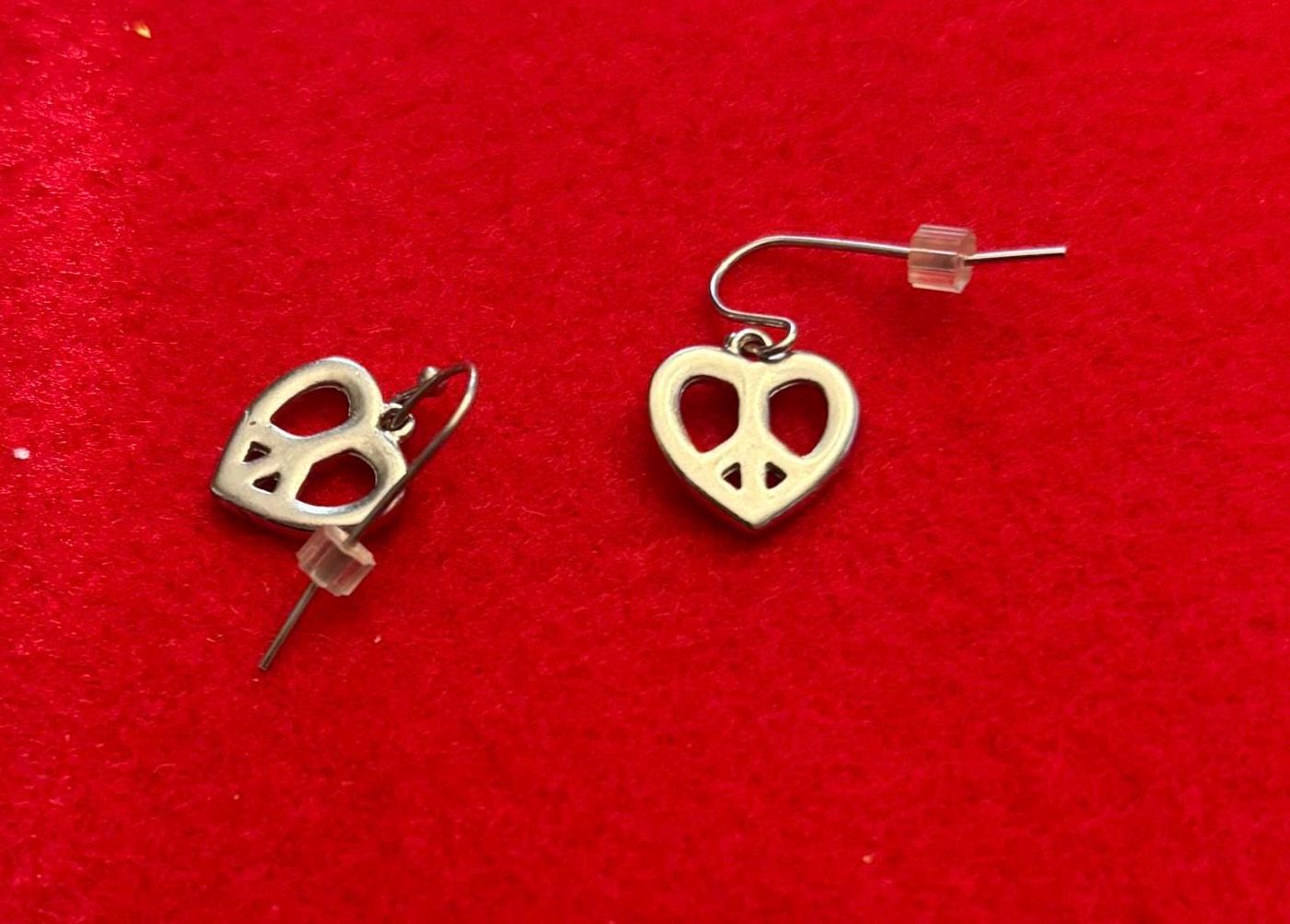 Heart Shaped Pretzel Silver Earrings, Lover Antiques and Vintage