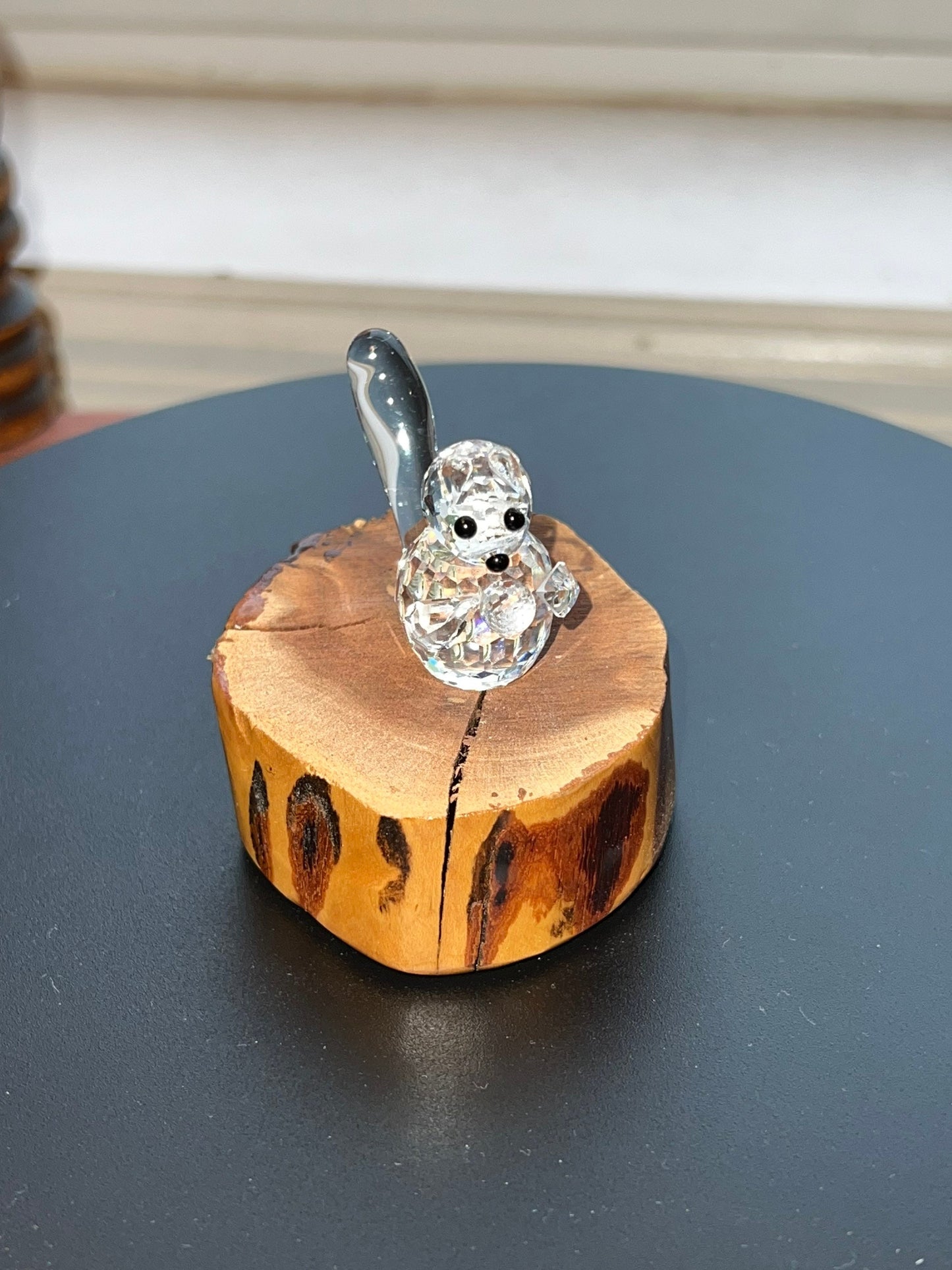 Vintage Swarovski Glass Squirrel Sculpture Art Glass Figurine squirrels artwork signed crystal cut glass Lover Antiques and Vintage