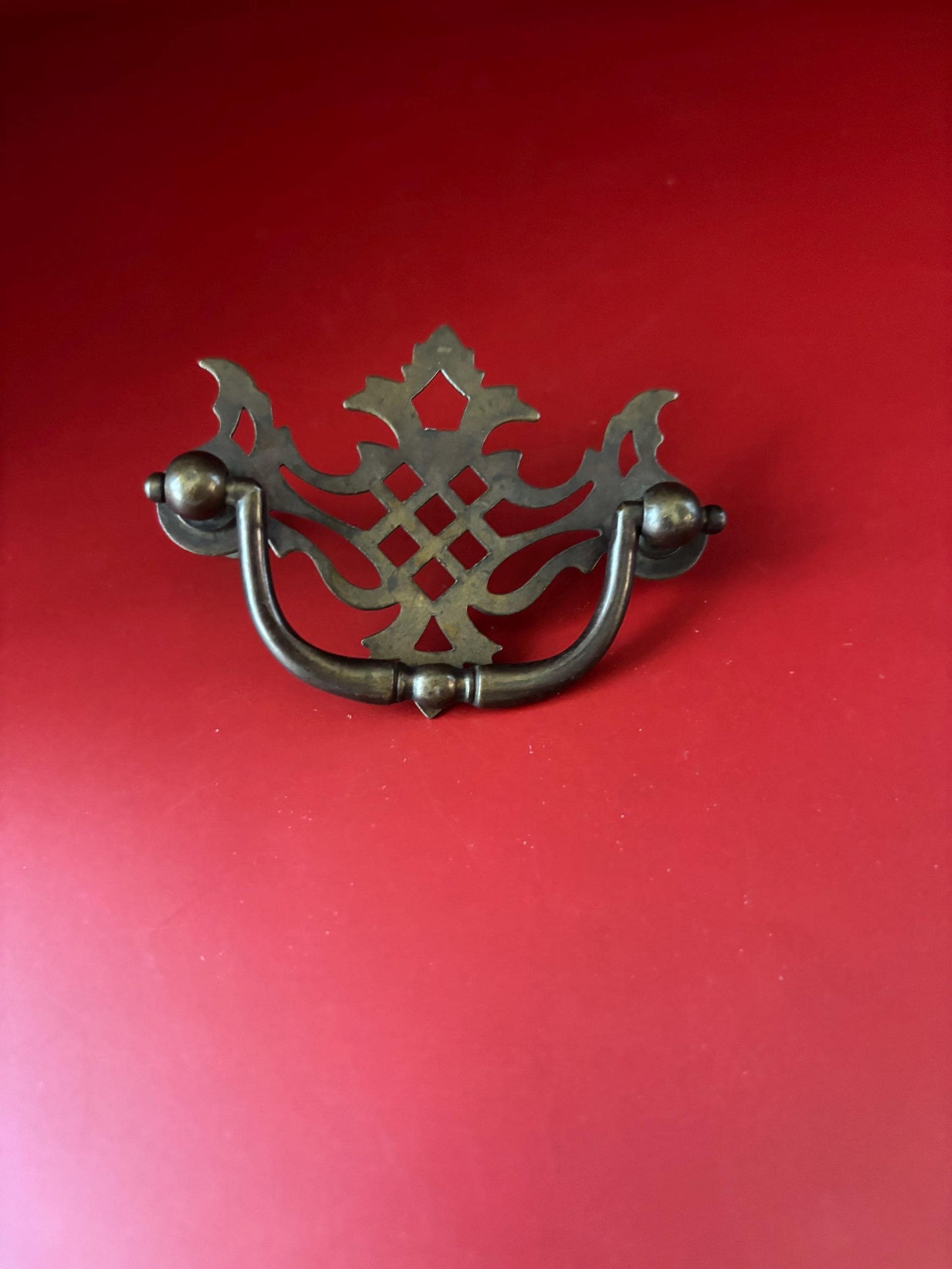 Antique Victorian Brass Eastlake Drawer Pull Angel Wing Desk Dresser Handles Drawer Pull Hardware Lover Antiques and Vintage