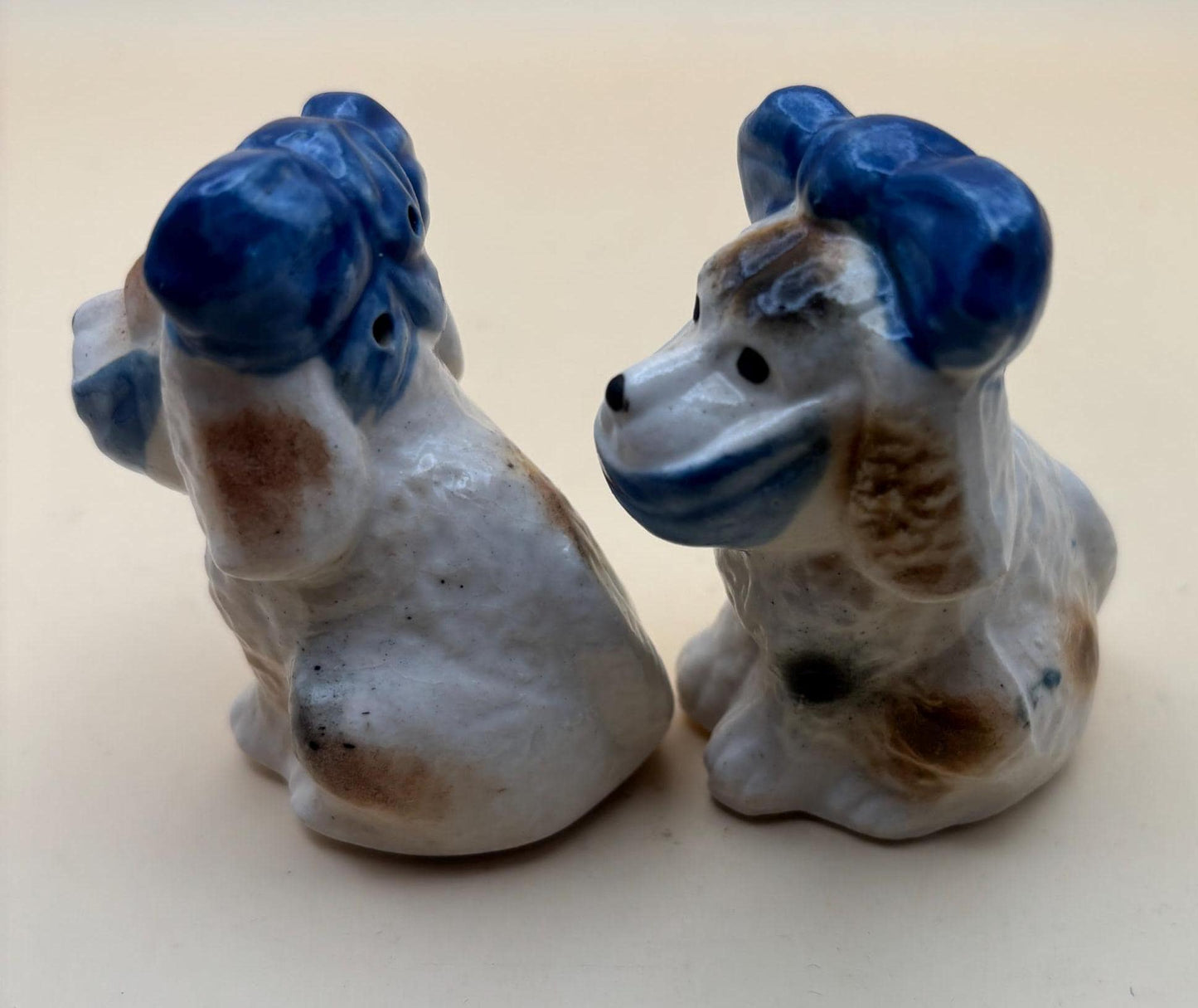 Vintage Dog Salt & Pepper Shakers Toothache Bow Japan Lover Antiques and Vintage