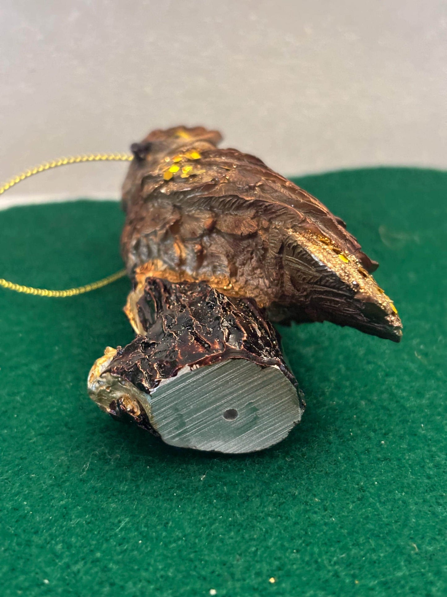 Great Horned Owl Ornament, Hand Carved Owl Figurine, Unique Gift for Her, Nature-Inspired Art