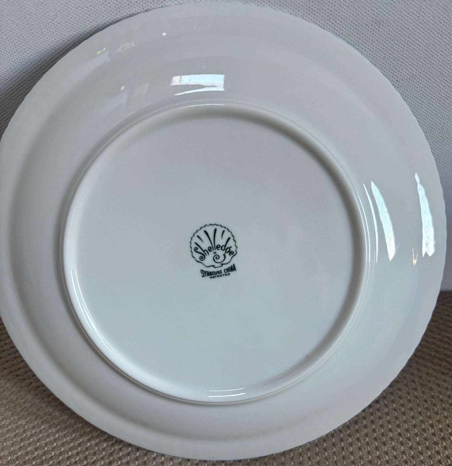 Vintage Shelledge White Salad Plate with Narrow Flutes Edging Syracuse China Lover Antiques and Vintage