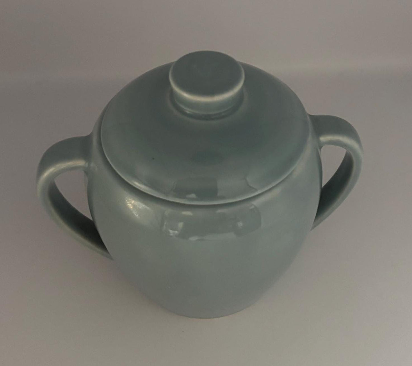 Knowles Green Sugar Bowl with Lid, Lover Antiques Vintage