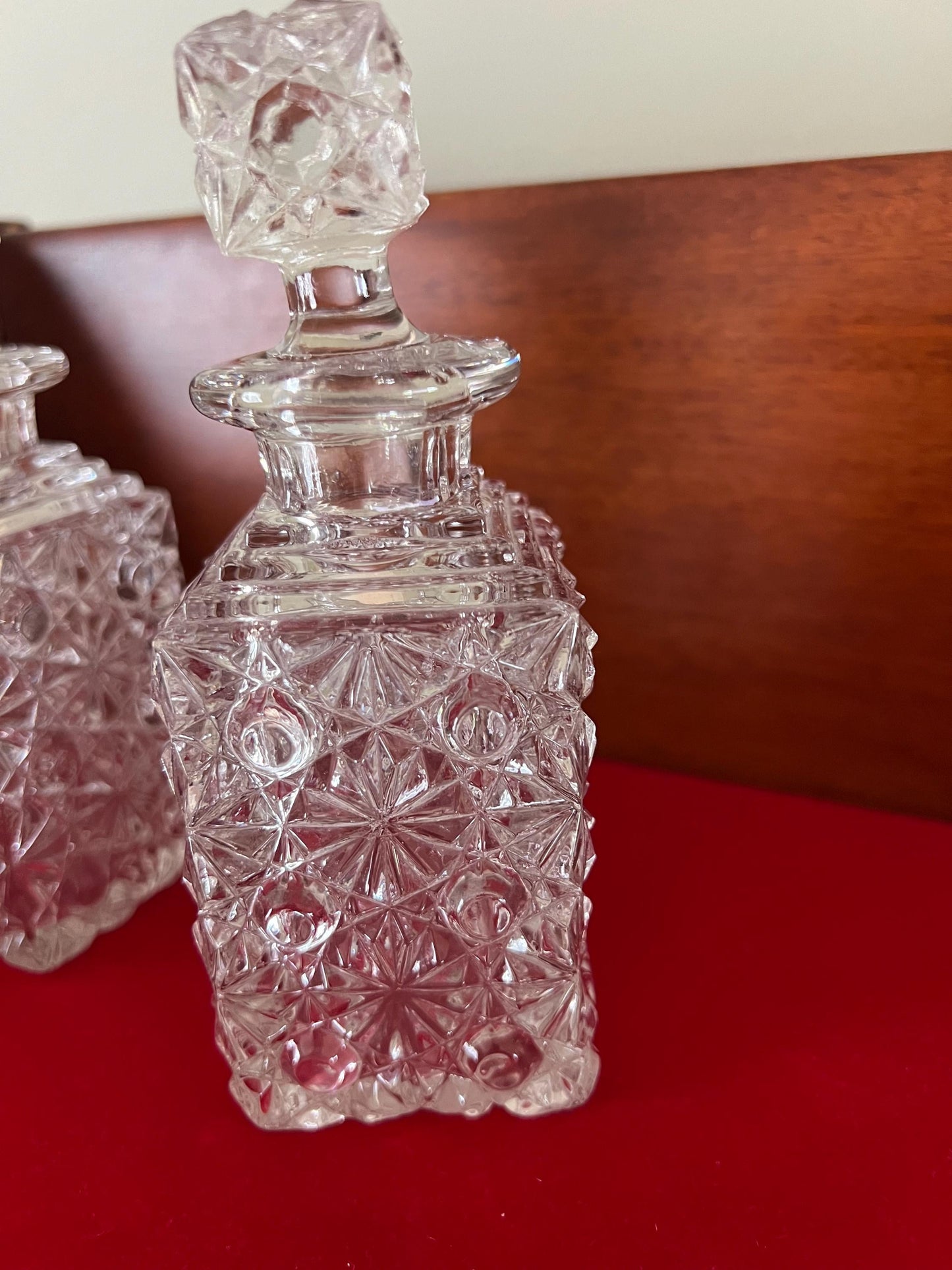 Antique Crystal Cologne Bottles: Daisy & Button Design, Elson Glass