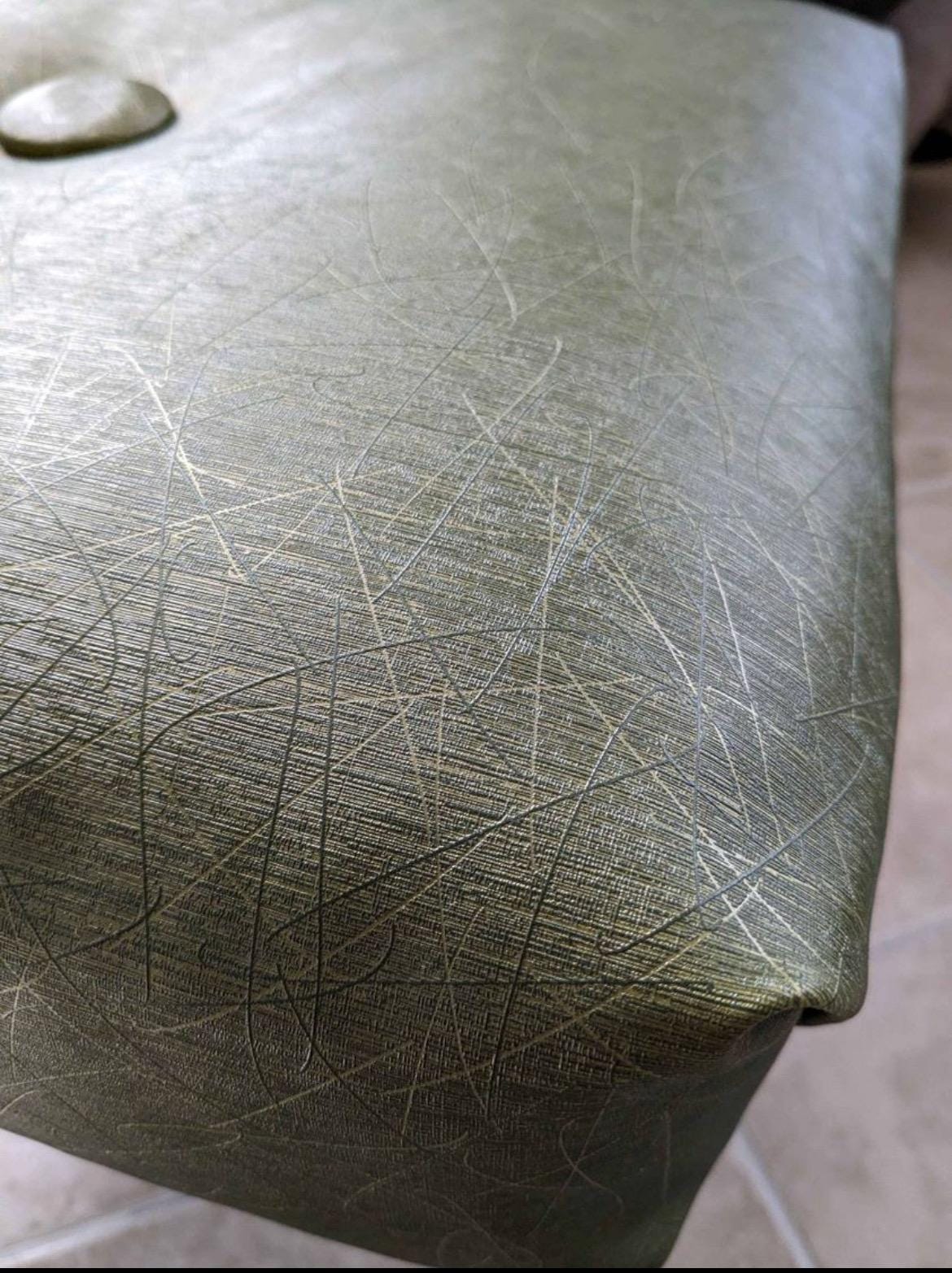 Mid Century Modern Green Stool Modern Ottoman Photographers Seat Lover Antiques and Vintage