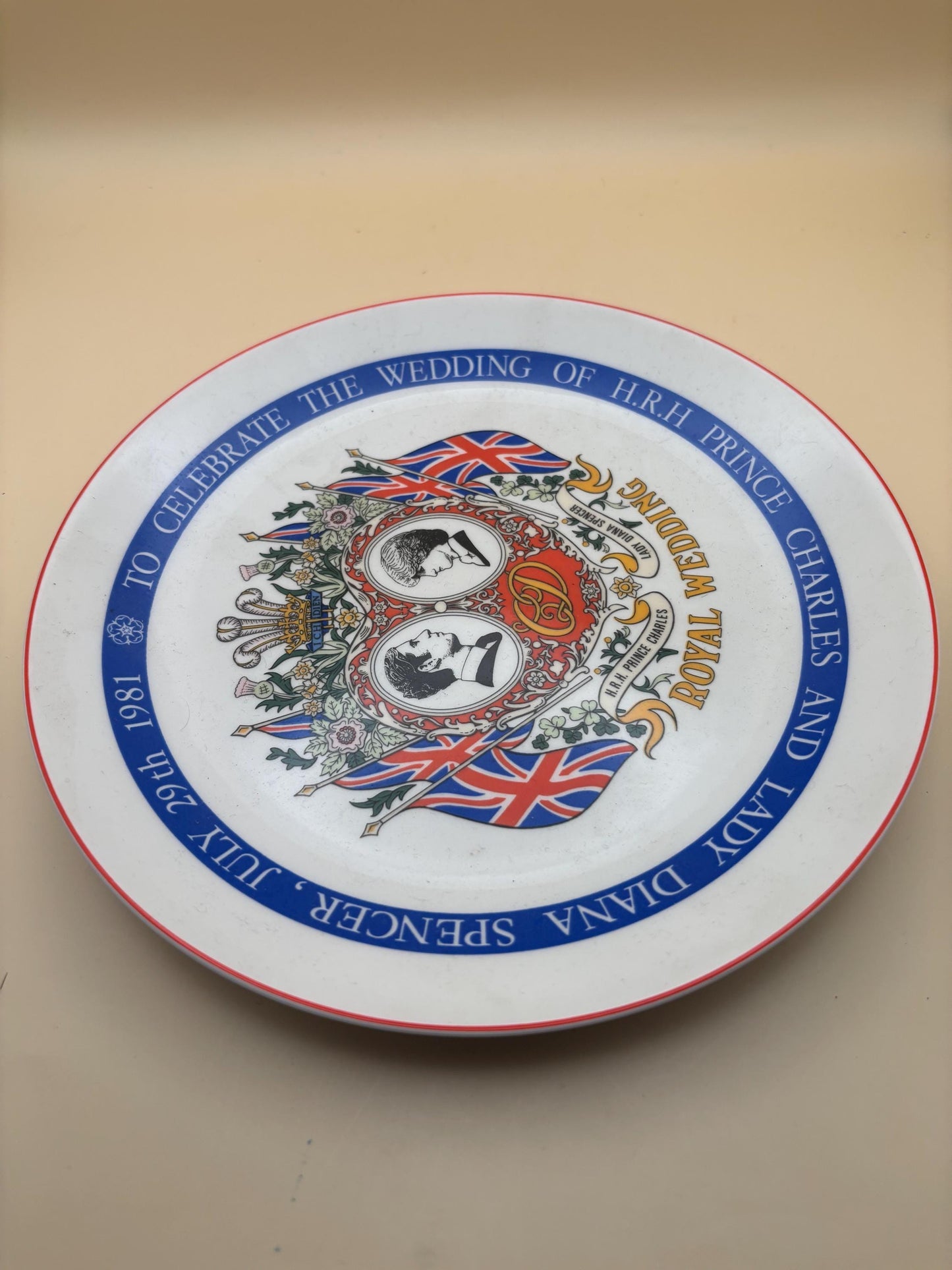 Vintage Wedgwood Royal Wedding Collection Plate 1981 Etruria & Barlaston Wedding of Prince Charles Princess Diana Made in England