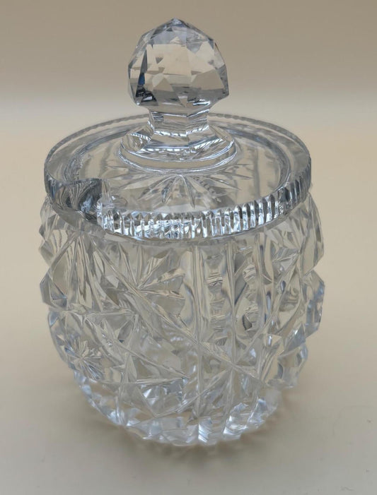 Antique Cut Crystal Sugar Bowl with Lid Lover Antiques and Vintage