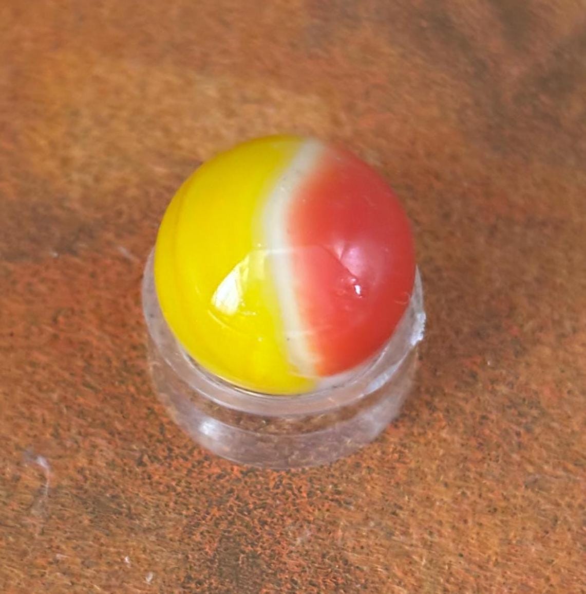 Vintage Vitro All Red Glass Marble Lover Antiques and Vintage