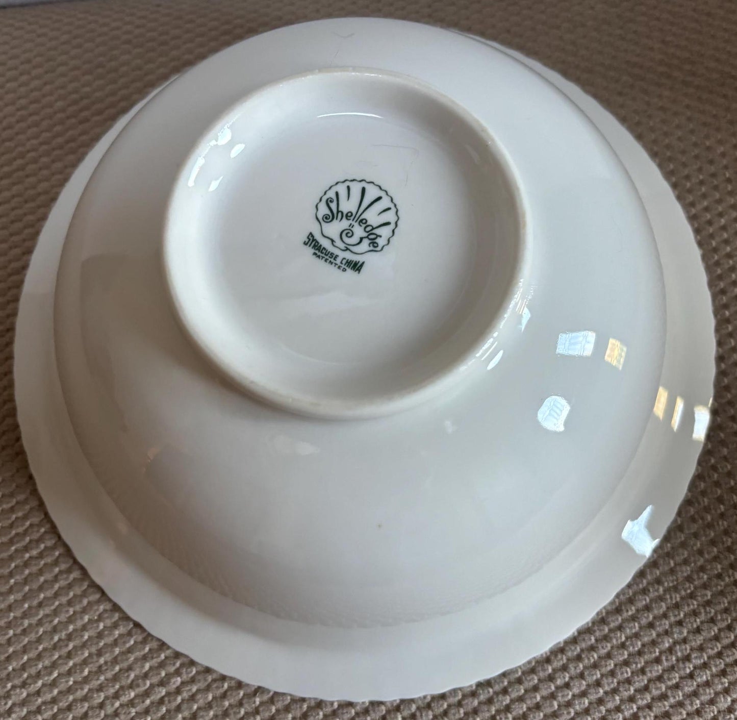 Vintage Shelledge White Vegetable Bowl with Narrow Flutes Edging Syracuse China Lover Antiques and Vintage