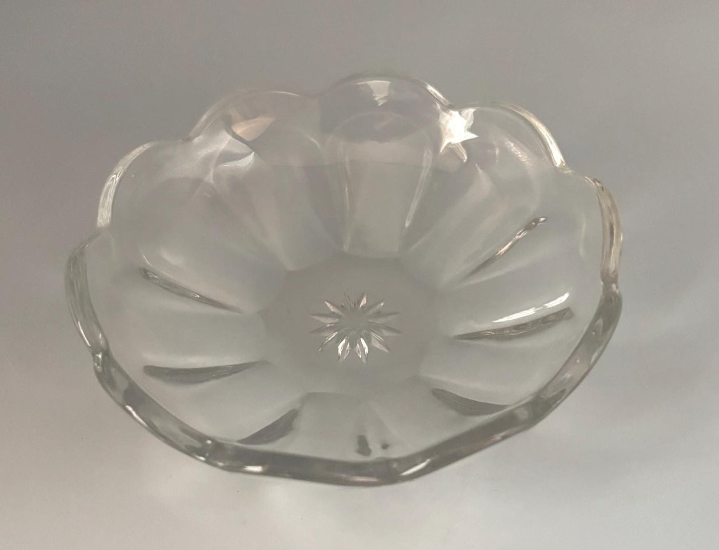 Antique Heisey Glass Nut Bowl or Candy Dish, Starburst Flower Design, Lover Antiques and Vintage